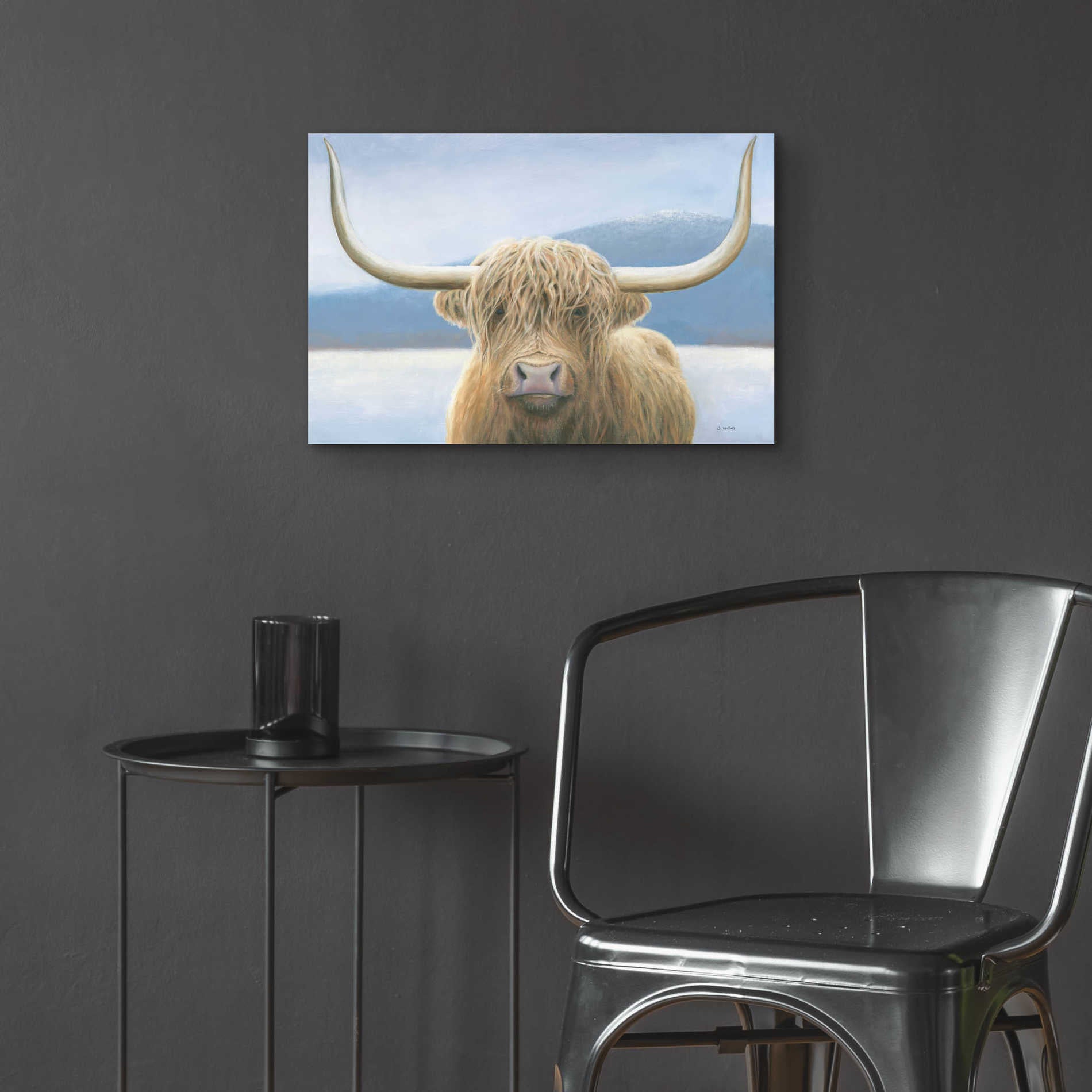 Epic Art 'Highland Cow' by James Wiens, Acrylic Glass Wall Art,24x16