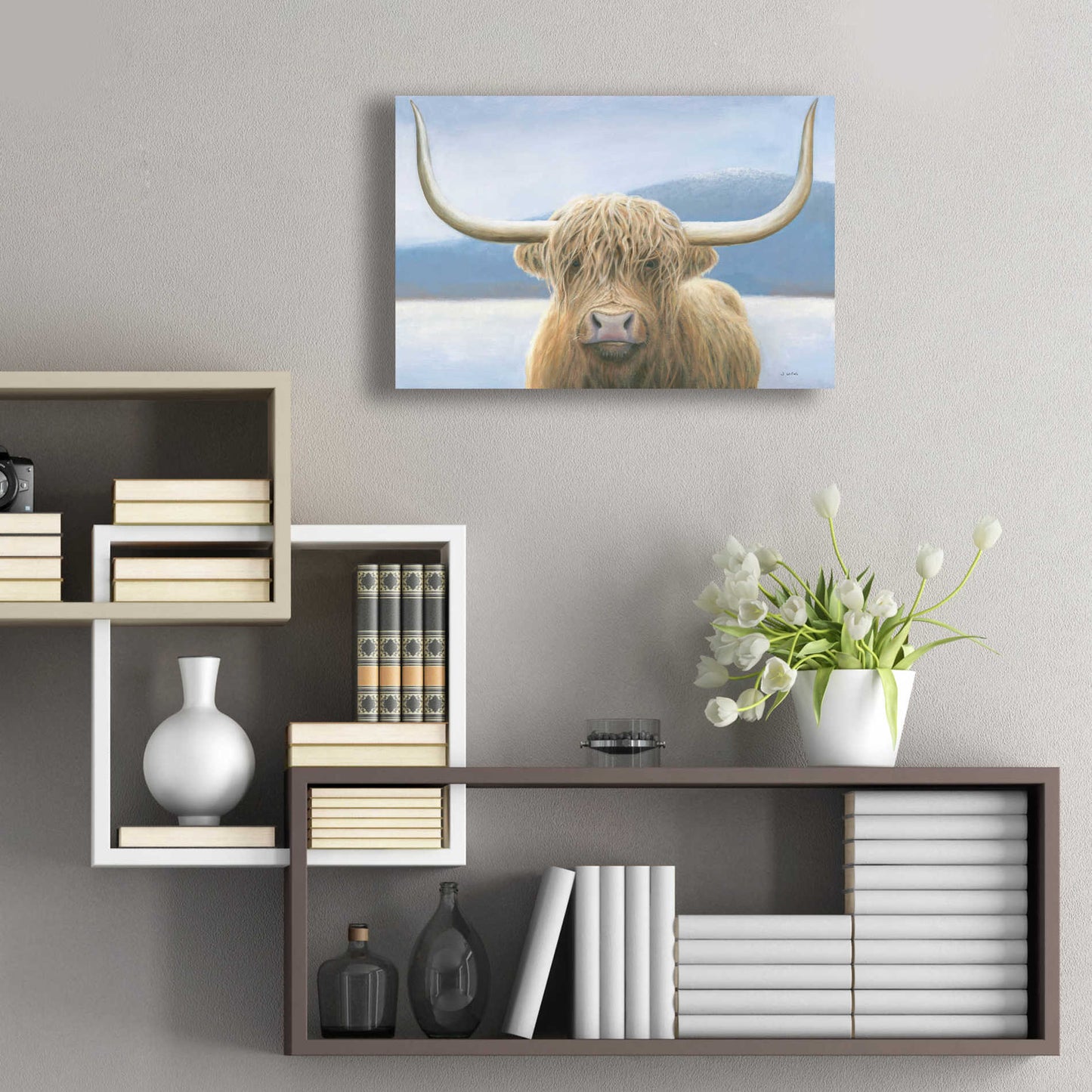 Epic Art 'Highland Cow' by James Wiens, Acrylic Glass Wall Art,24x16