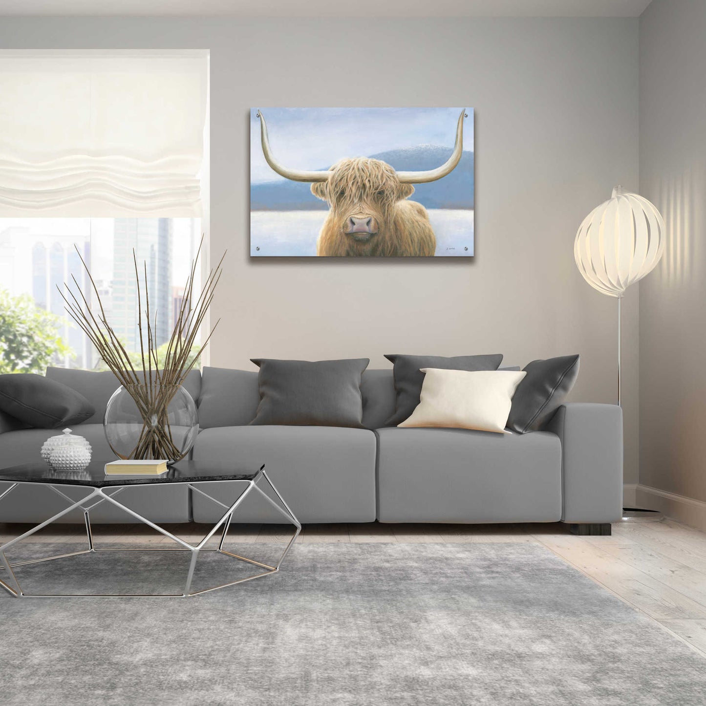 Epic Art 'Highland Cow' by James Wiens, Acrylic Glass Wall Art,36x24