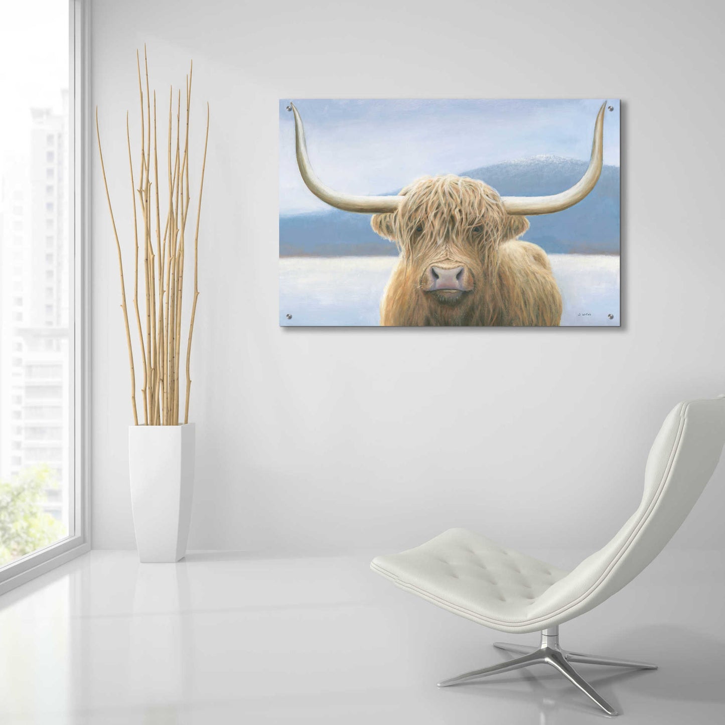 Epic Art 'Highland Cow' by James Wiens, Acrylic Glass Wall Art,36x24