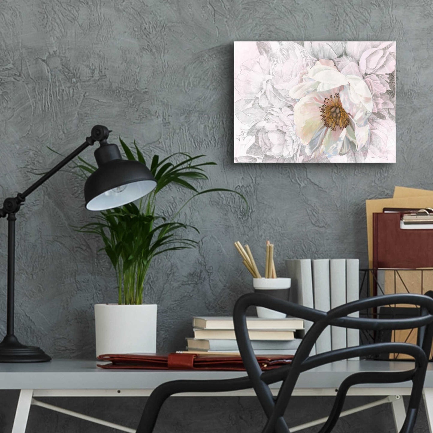 Epic Art 'Blooming Sketch' by James Wiens, Acrylic Glass Wall Art,16x12