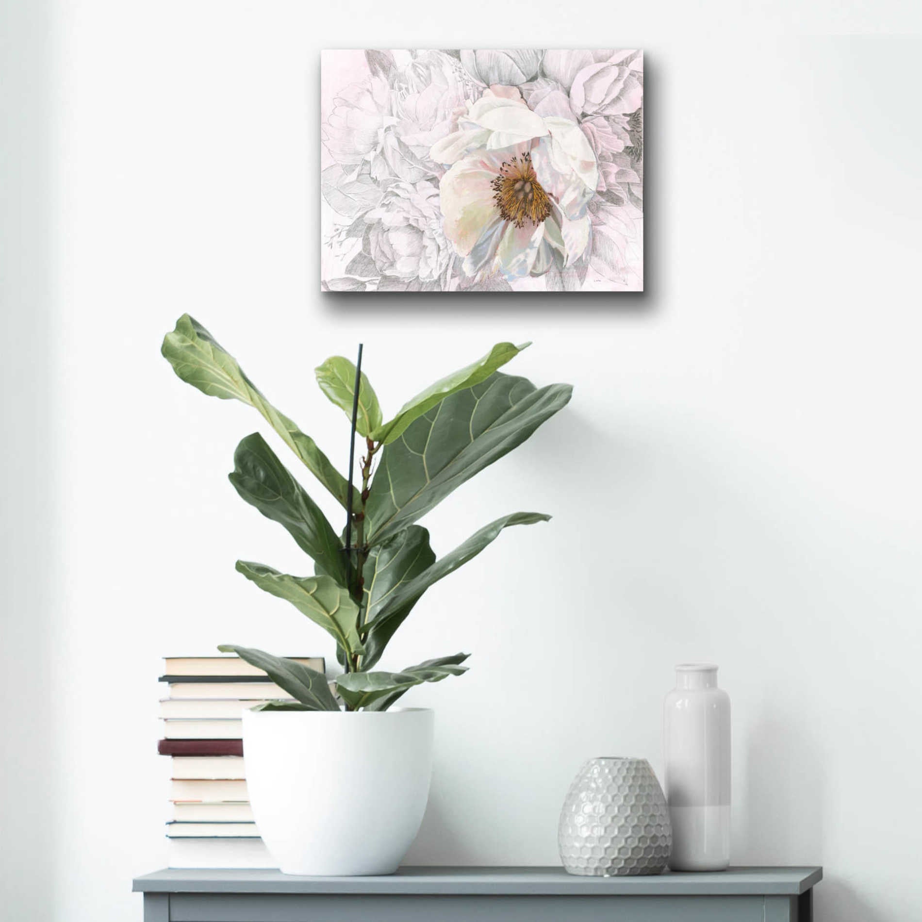 Epic Art 'Blooming Sketch' by James Wiens, Acrylic Glass Wall Art,16x12