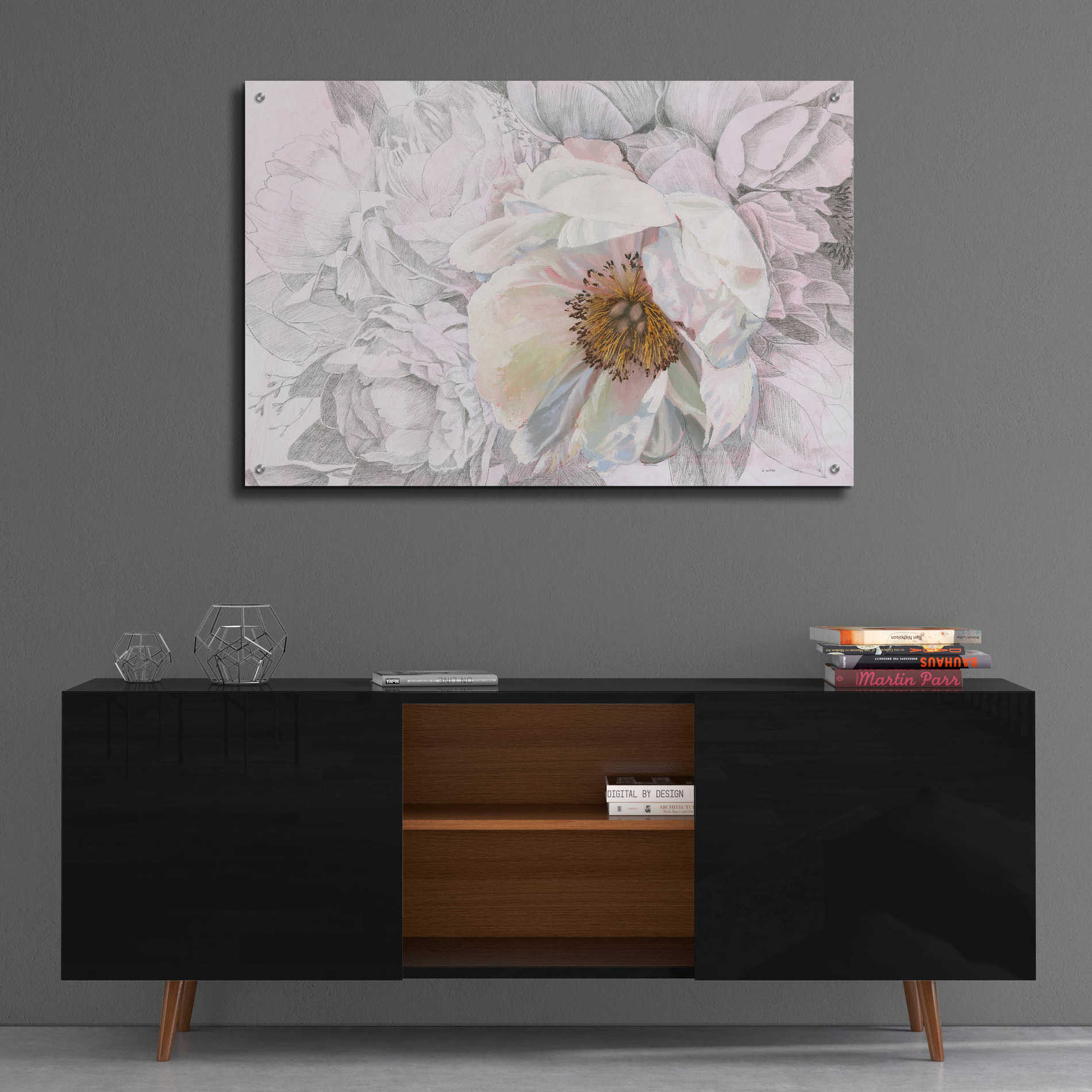 Epic Art 'Blooming Sketch' by James Wiens, Acrylic Glass Wall Art,36x24