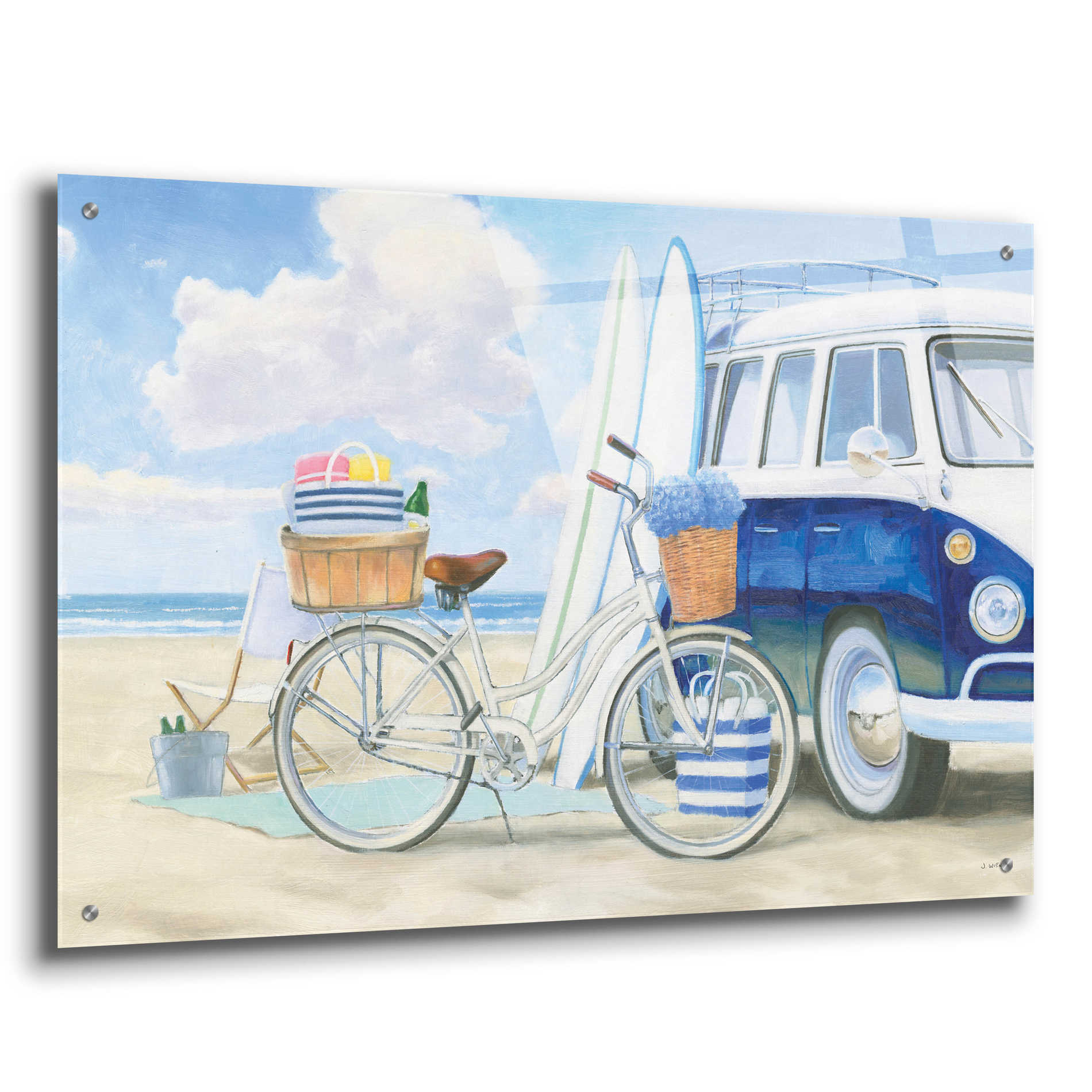 Epic Art 'Beach Time I' by James Wiens, Acrylic Glass Wall Art,36x24