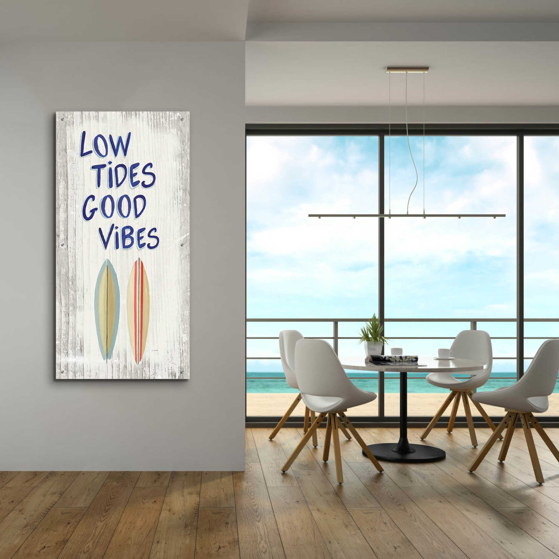 Epic Art 'Beach Time V' by James Wiens, Acrylic Glass Wall Art,24x48