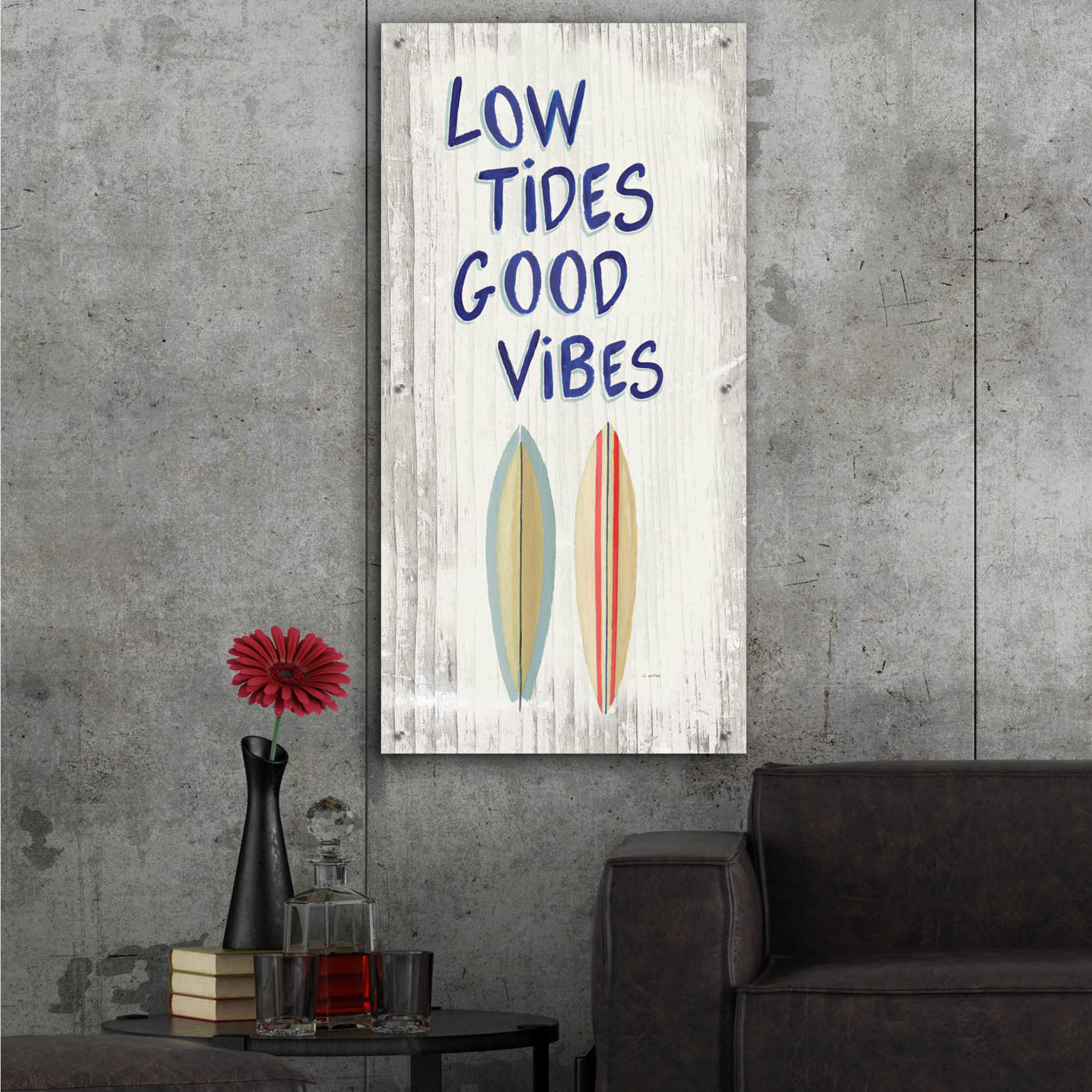 Epic Art 'Beach Time V' by James Wiens, Acrylic Glass Wall Art,24x48