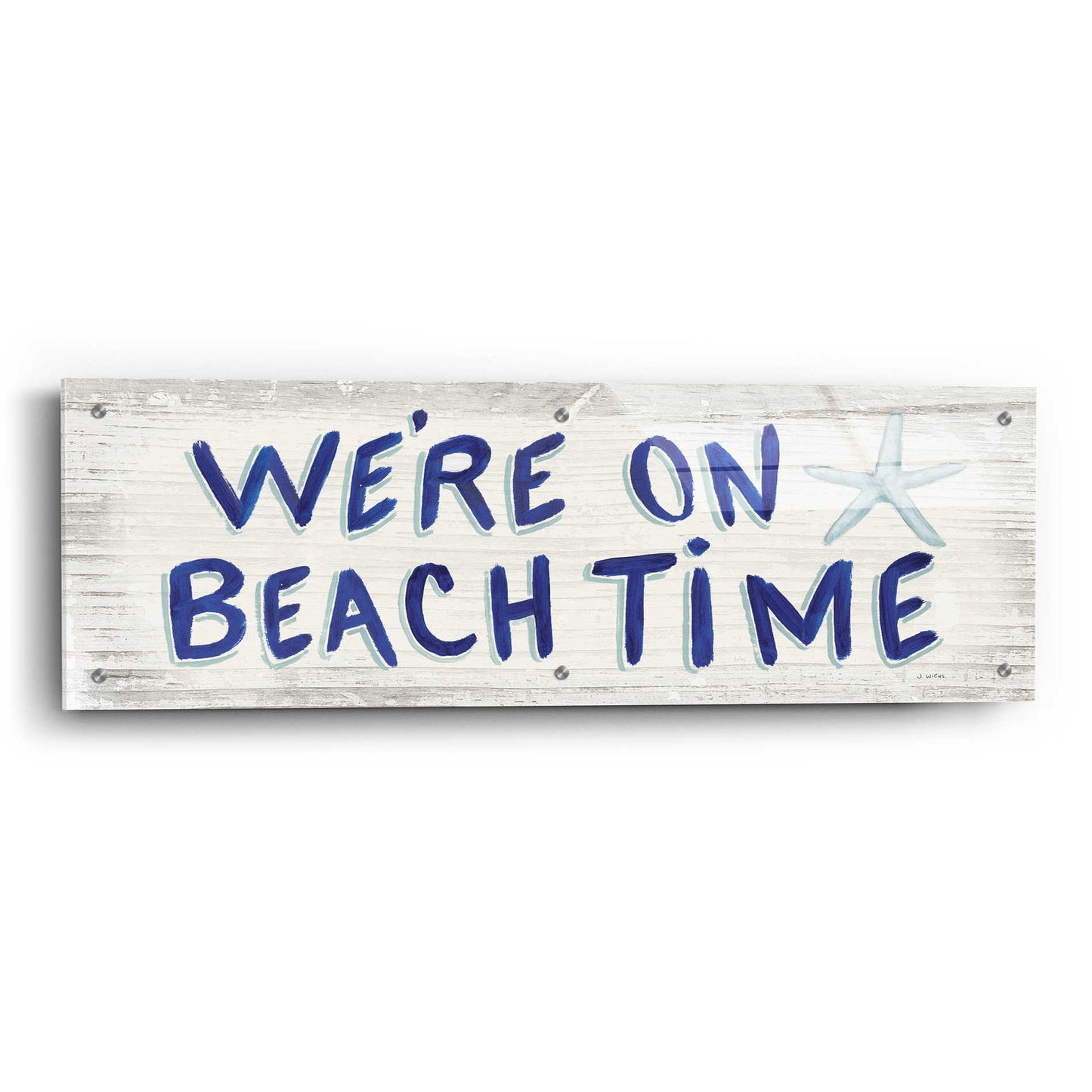 Epic Art 'Beach Time VI' by James Wiens, Acrylic Glass Wall Art,36x12