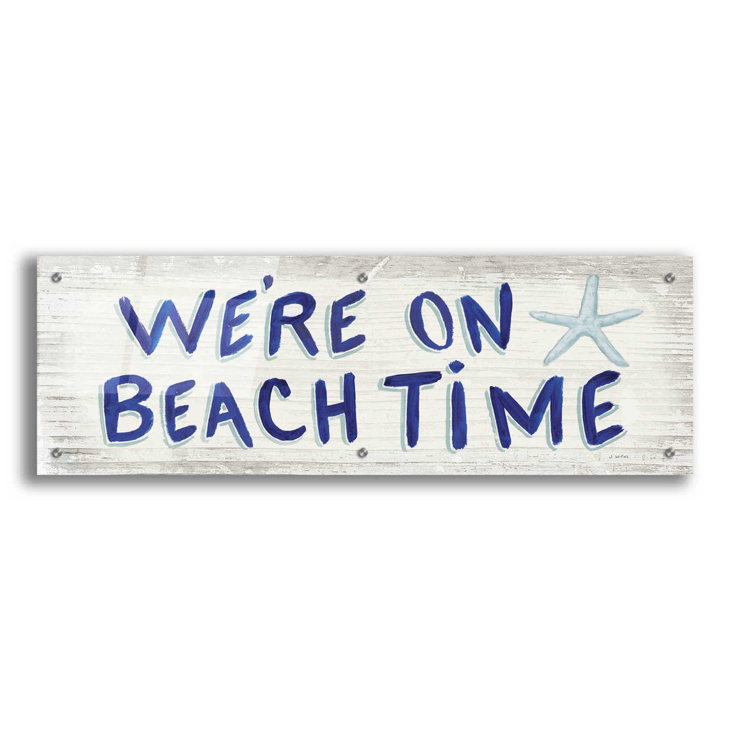 Epic Art 'Beach Time VI' by James Wiens, Acrylic Glass Wall Art,36x12