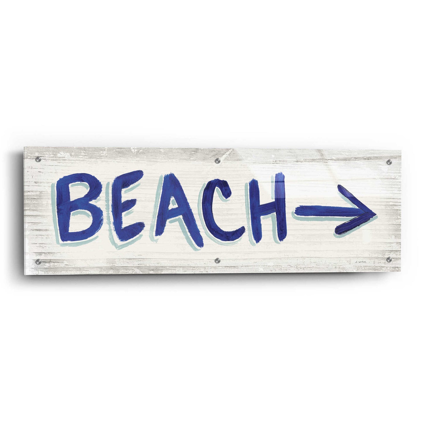 Epic Art 'Beach Time VII' by James Wiens, Acrylic Glass Wall Art,36x12