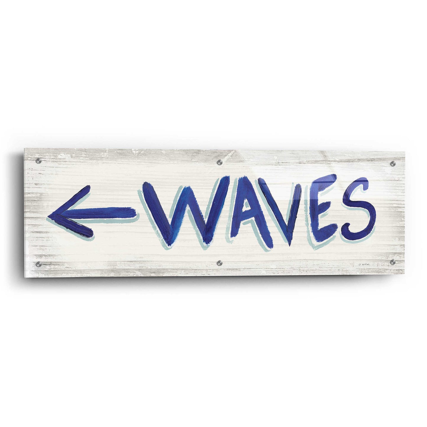 Epic Art 'Beach Time IX' by James Wiens, Acrylic Glass Wall Art,36x12