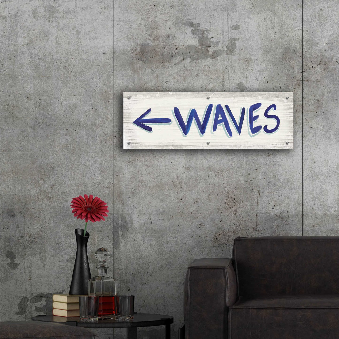 Epic Art 'Beach Time IX' by James Wiens, Acrylic Glass Wall Art,36x12