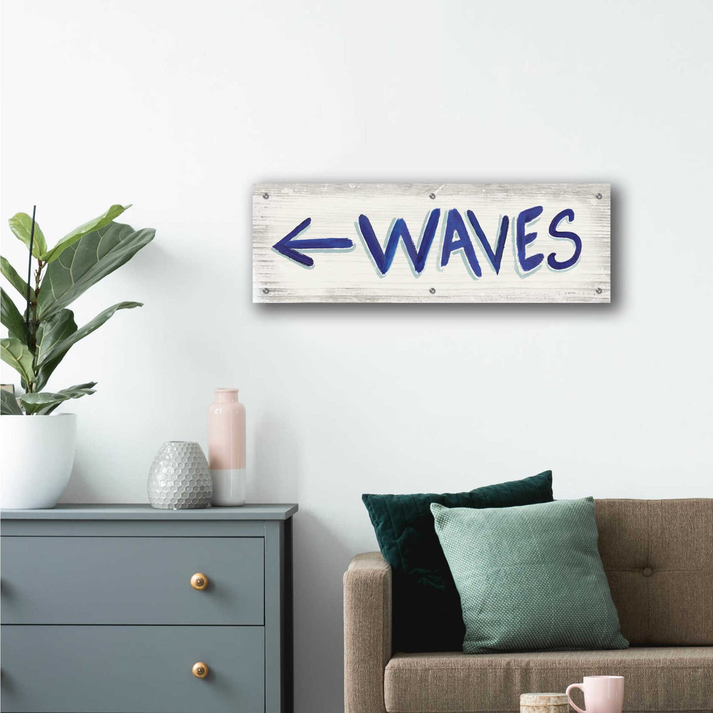 Epic Art 'Beach Time IX' by James Wiens, Acrylic Glass Wall Art,36x12