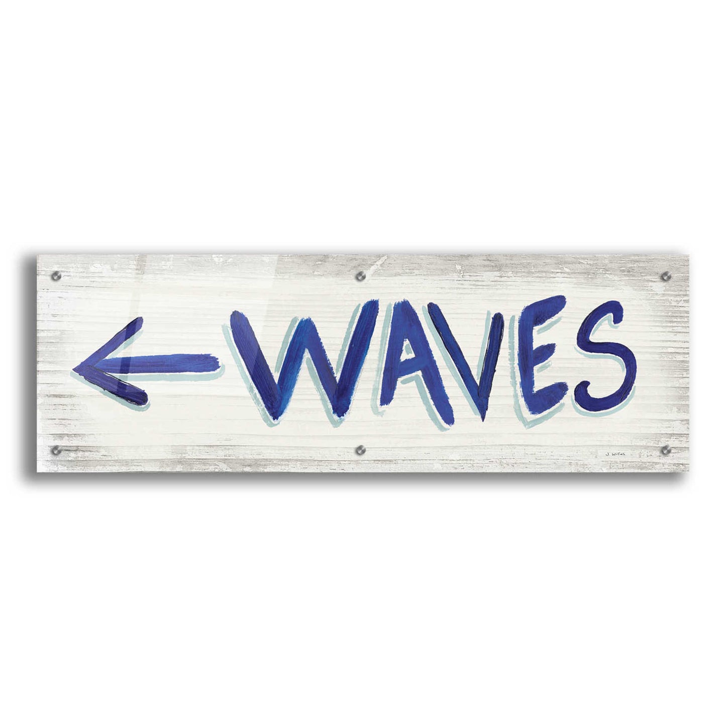 Epic Art 'Beach Time IX' by James Wiens, Acrylic Glass Wall Art,36x12