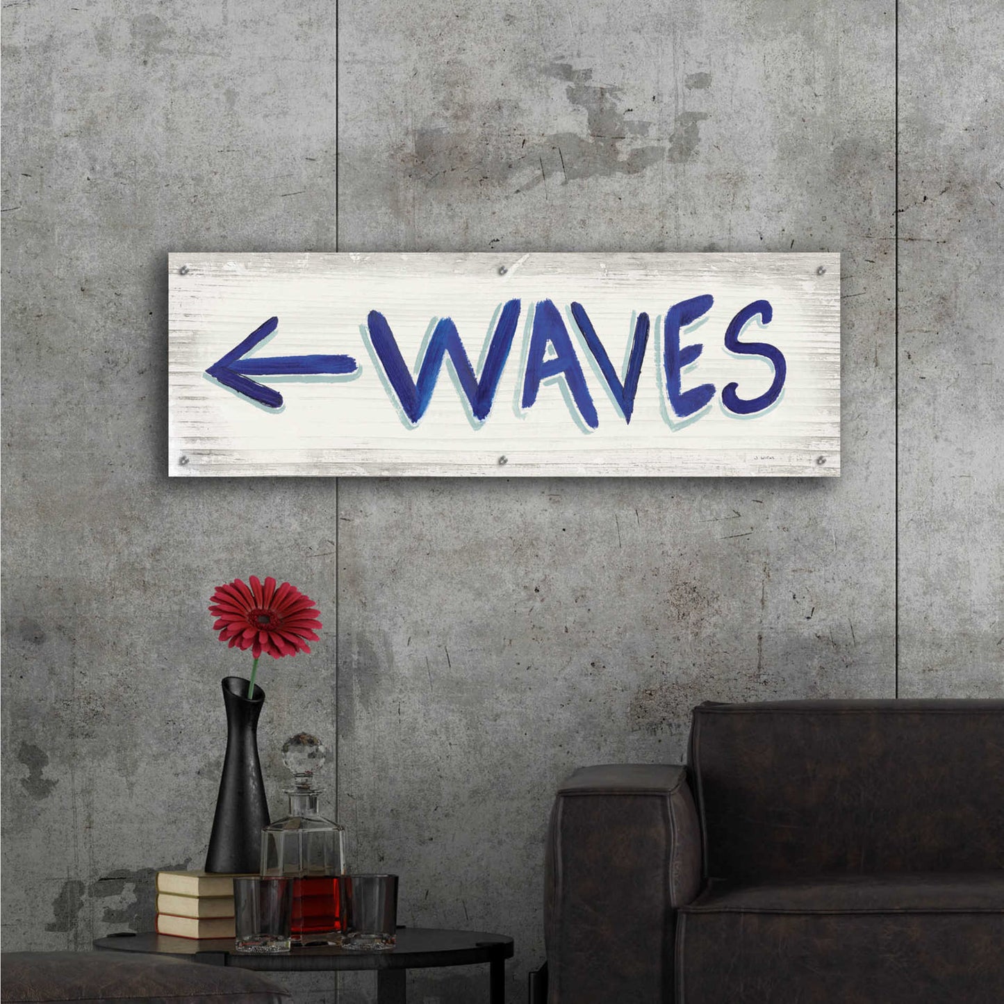 Epic Art 'Beach Time IX' by James Wiens, Acrylic Glass Wall Art,48x16