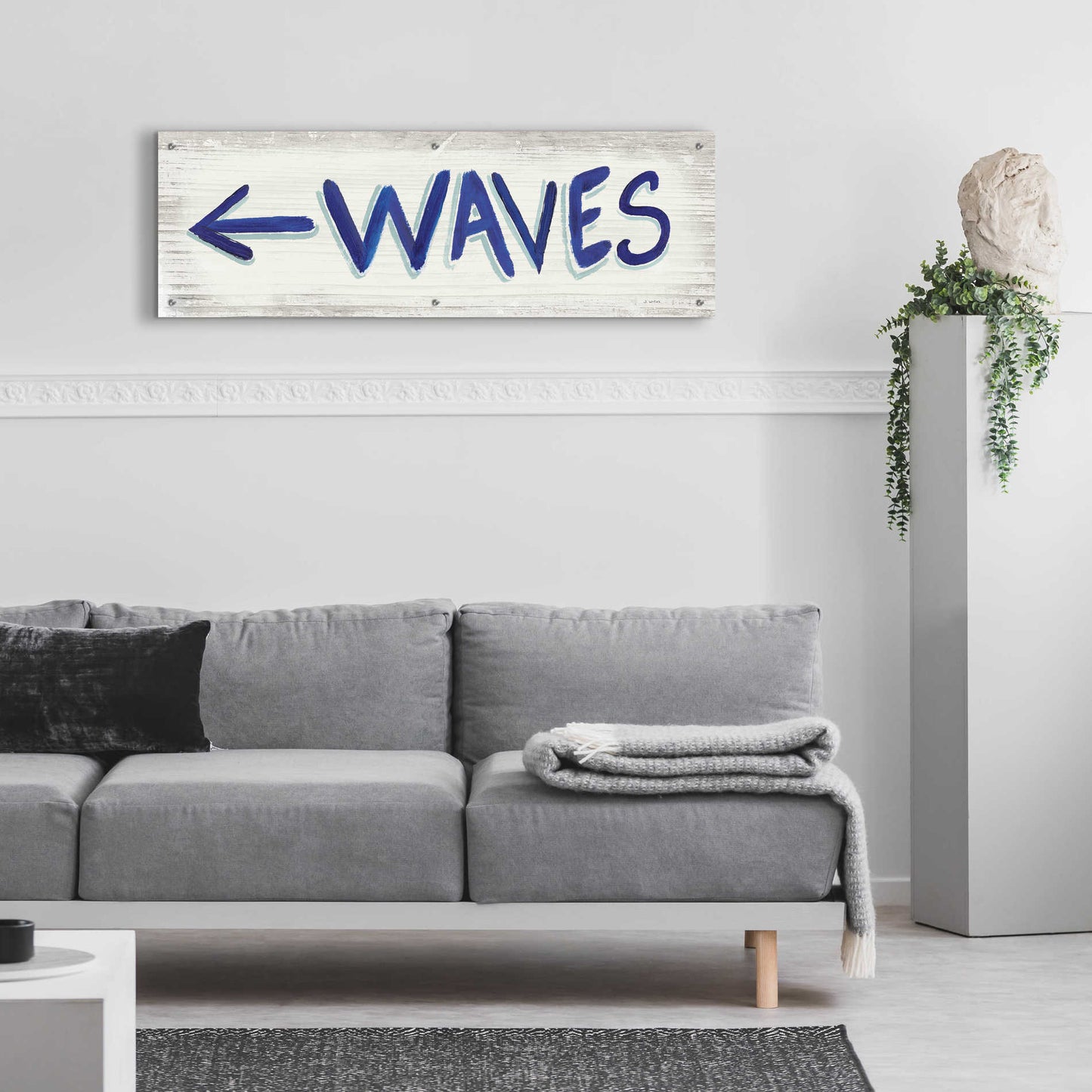 Epic Art 'Beach Time IX' by James Wiens, Acrylic Glass Wall Art,48x16