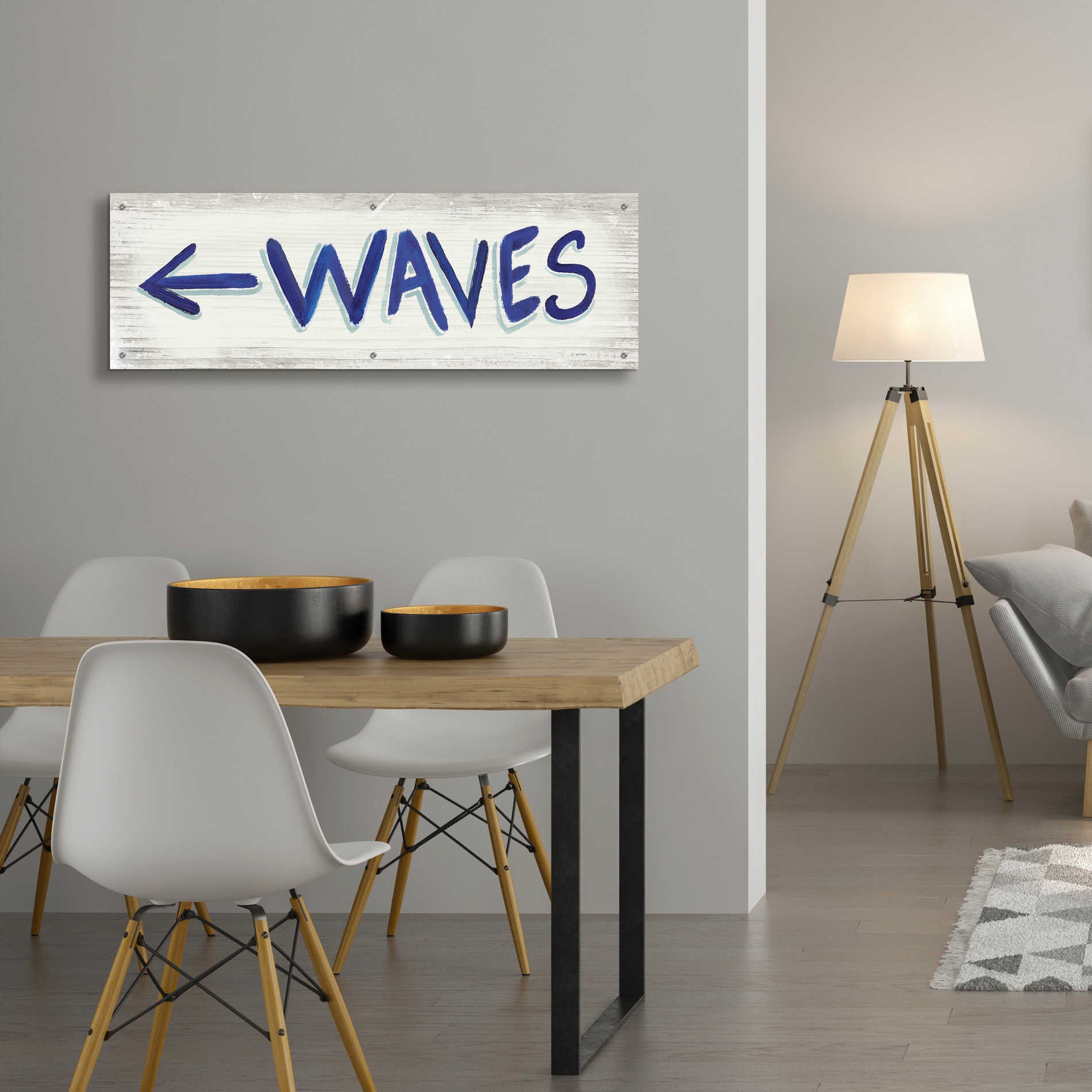 Epic Art 'Beach Time IX' by James Wiens, Acrylic Glass Wall Art,48x16