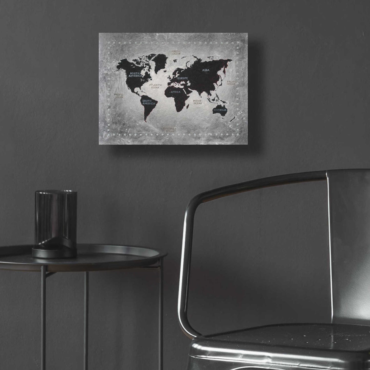 Epic Art 'Riveting World Map' by James Wiens, Acrylic Glass Wall Art,16x12