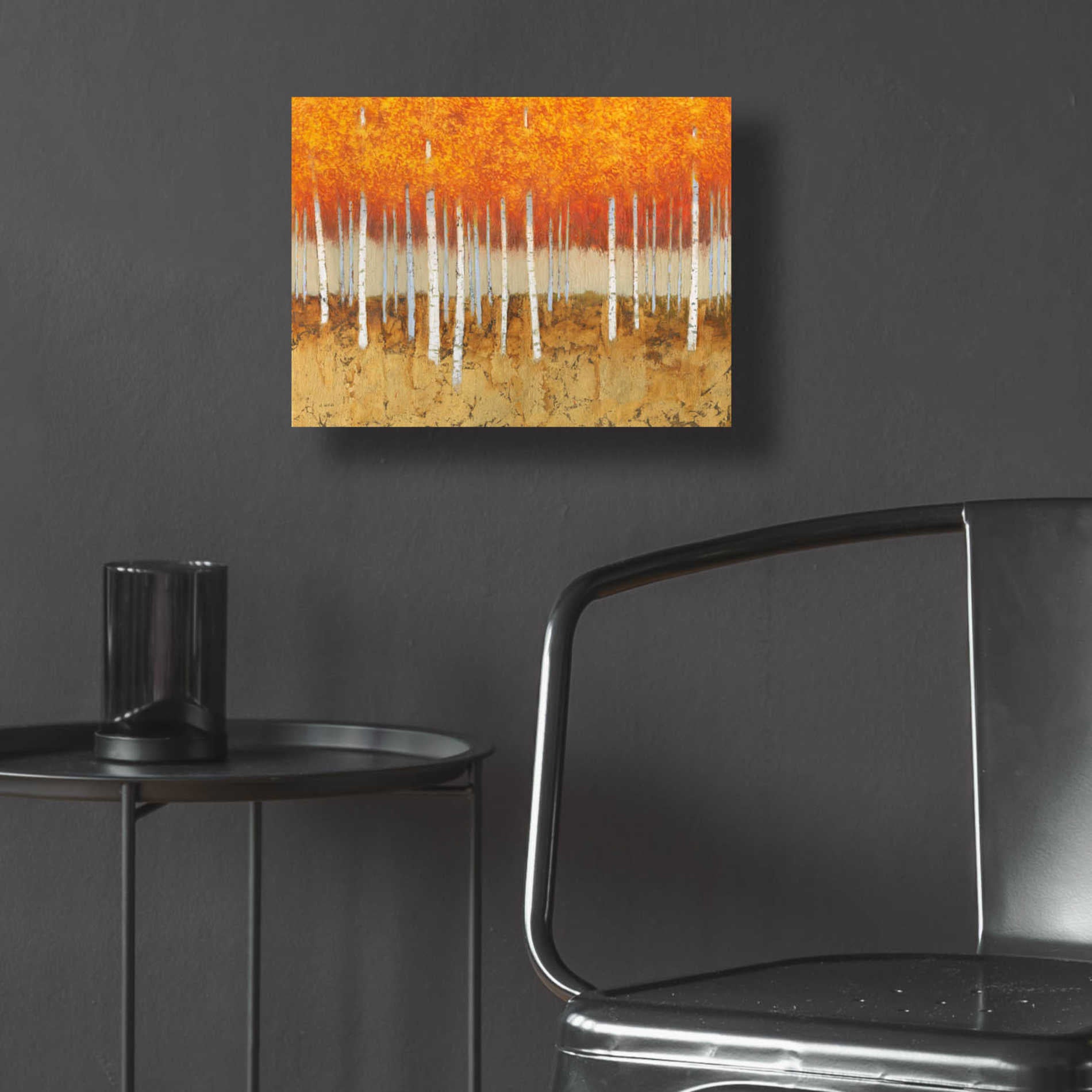 Epic Art 'Autumn Birches' by James Wiens, Acrylic Glass Wall Art,16x12