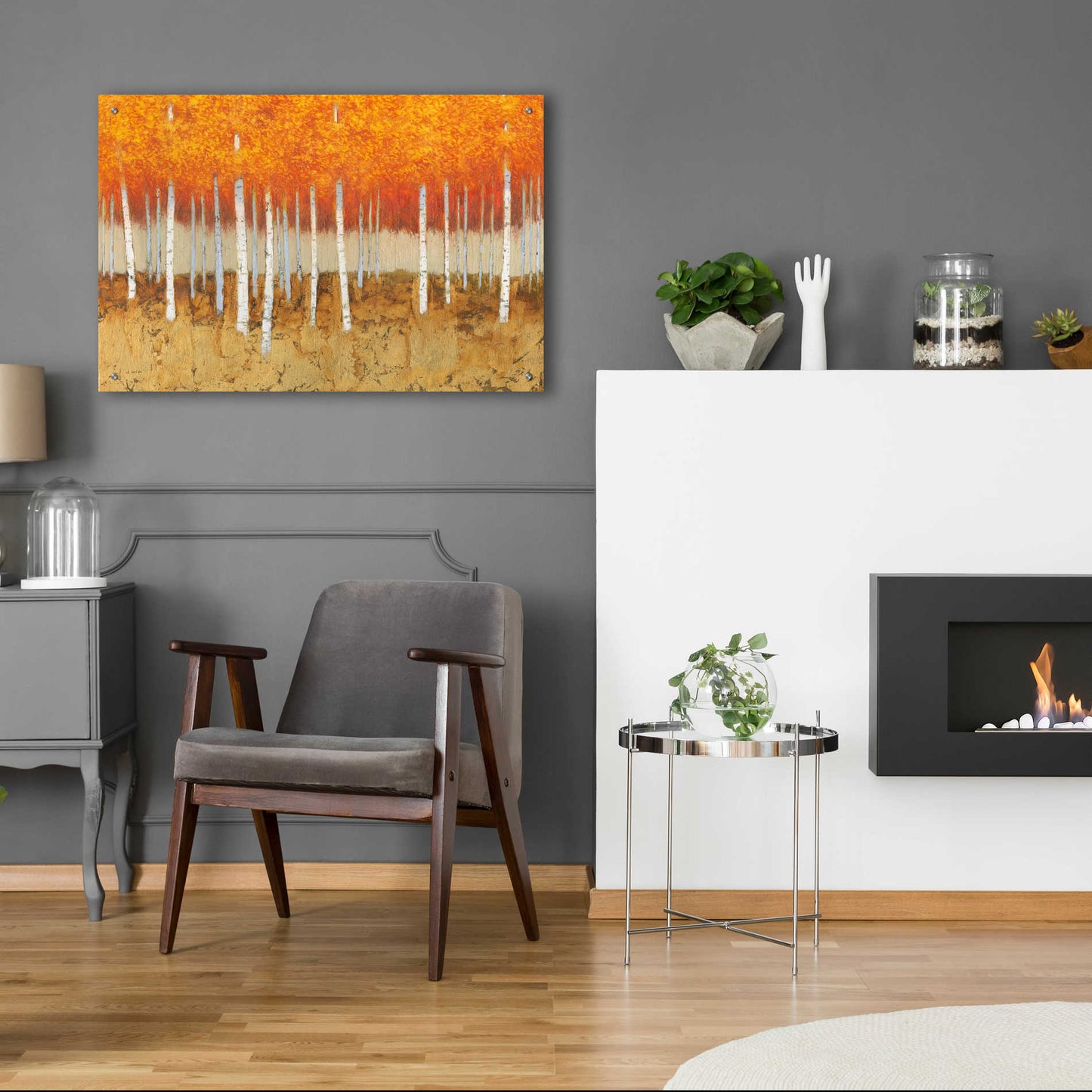 Epic Art 'Autumn Birches' by James Wiens, Acrylic Glass Wall Art,36x24