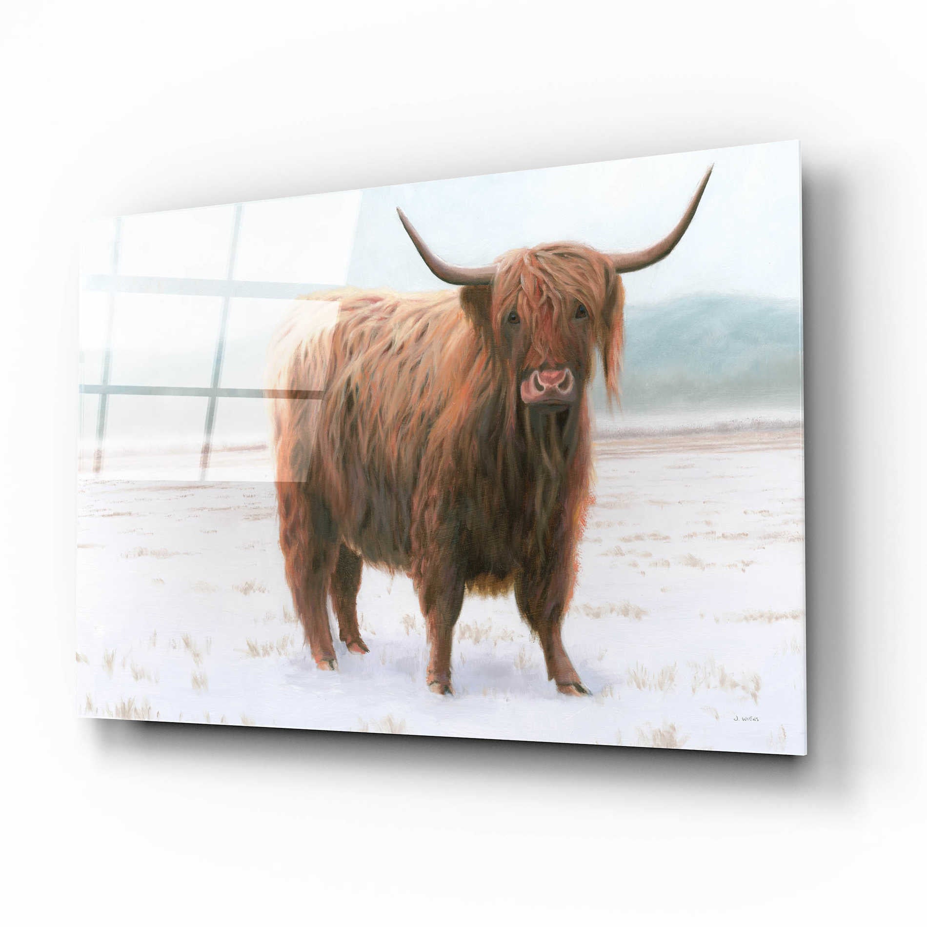 Epic Art 'King of the Highland Fields' by James Wiens, Acrylic Glass Wall Art,16x12