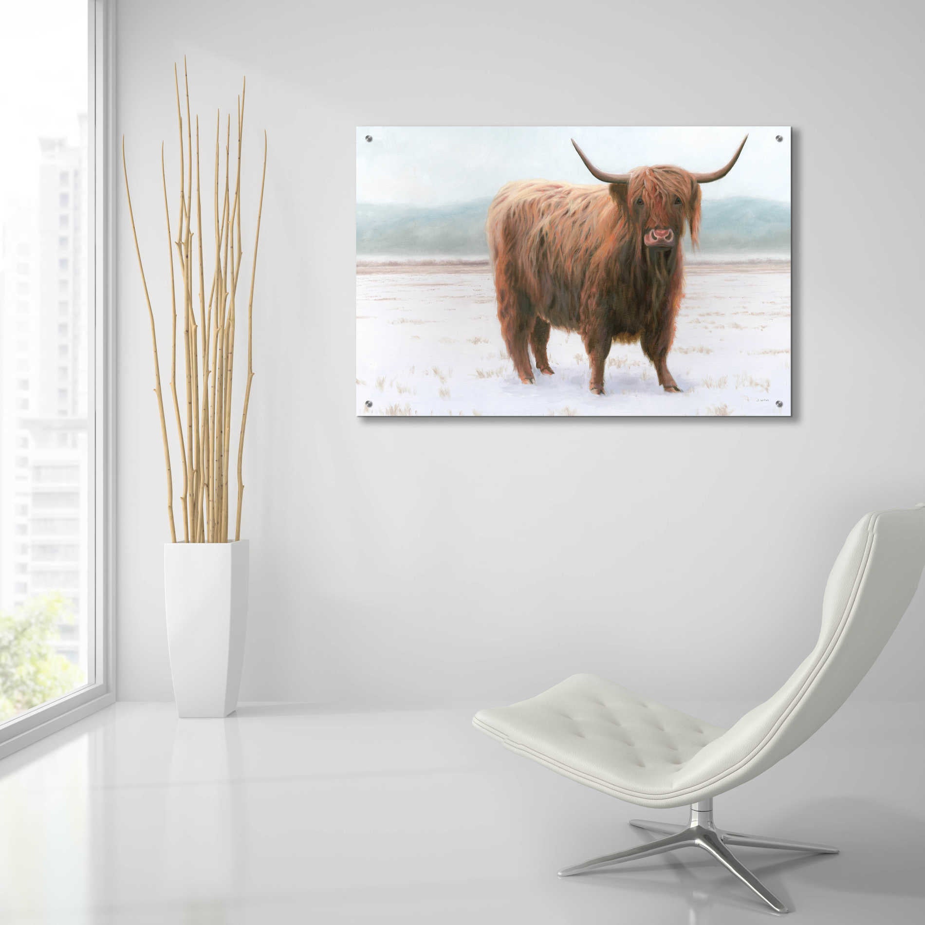 Epic Art 'King of the Highland Fields' by James Wiens, Acrylic Glass Wall Art,36x24