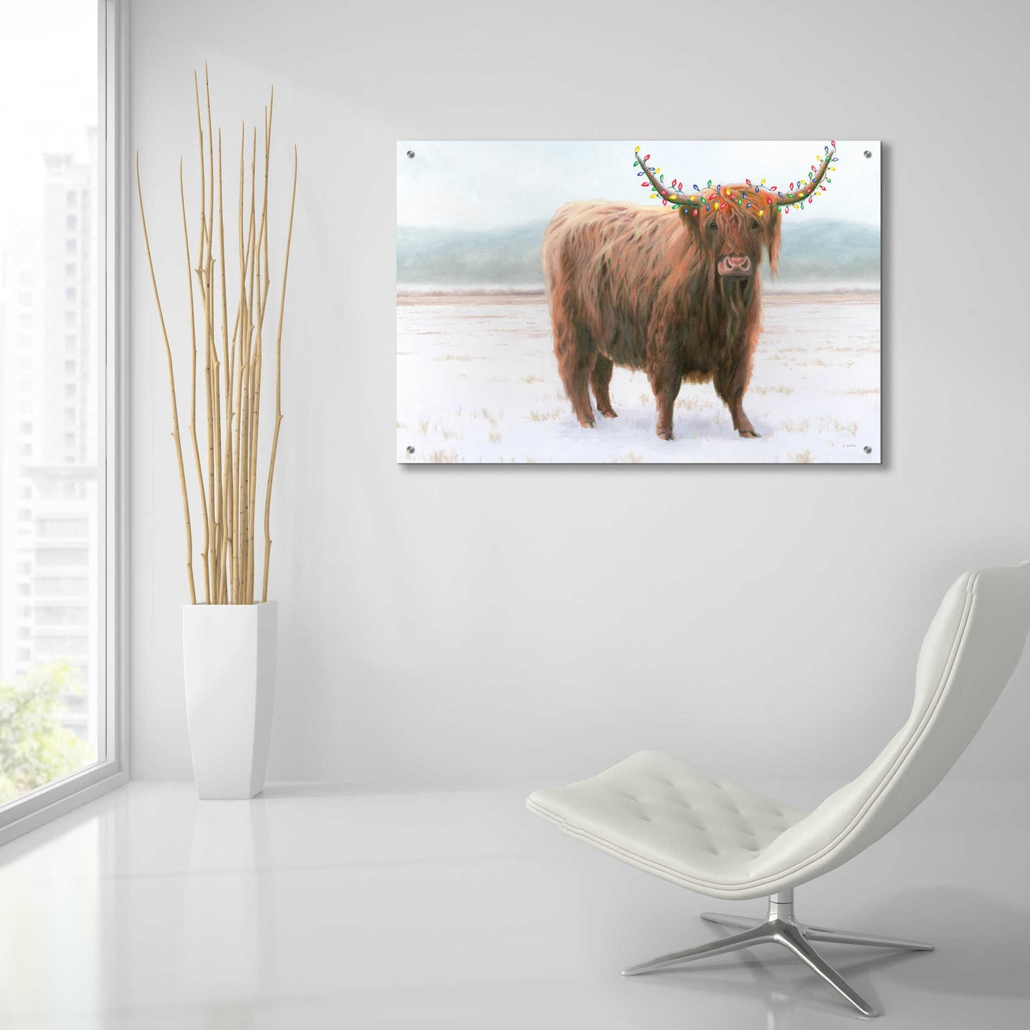 Epic Art 'King of the Highland Fields Lights' by James Wiens, Acrylic Glass Wall Art,36x24