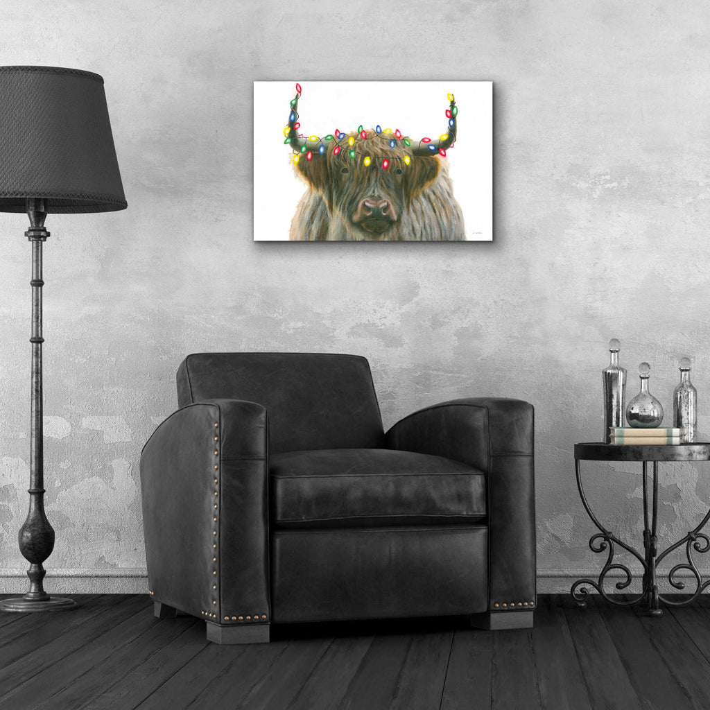 Epic Art 'Holiday Highlander' by James Wiens, Acrylic Glass Wall Art,24x16