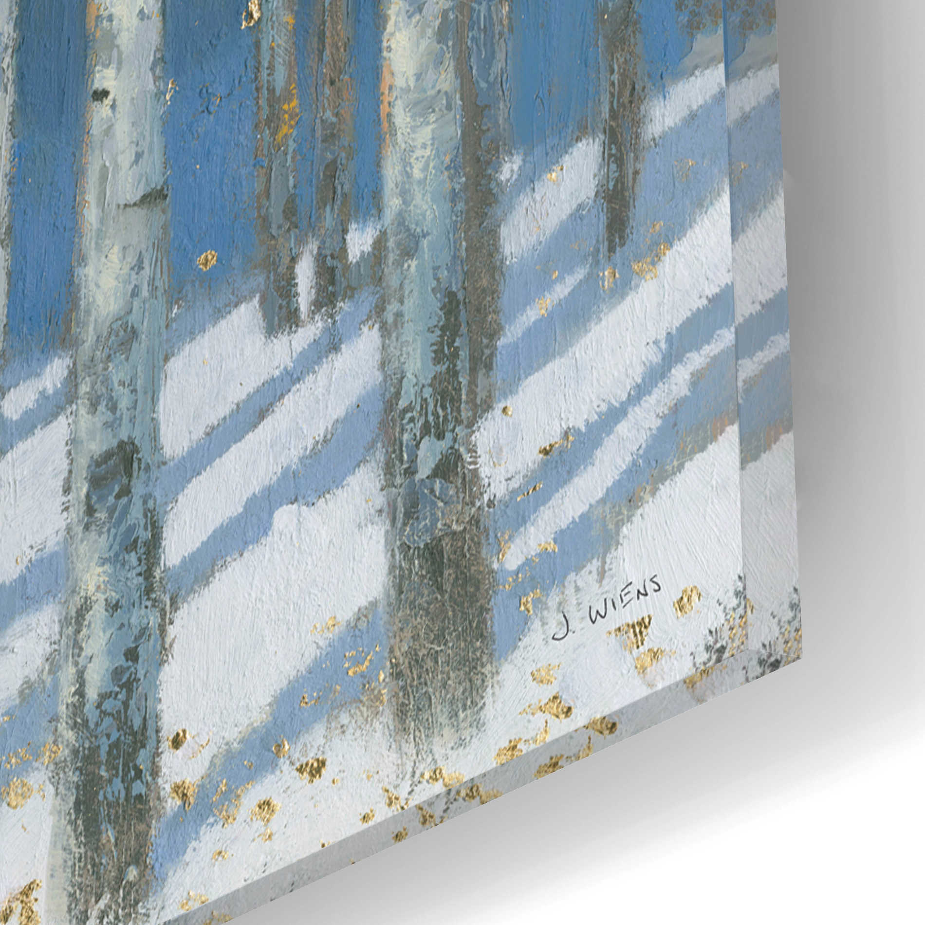 Epic Art 'Shimmering Birches' by James Wiens, Acrylic Glass Wall Art,16x12