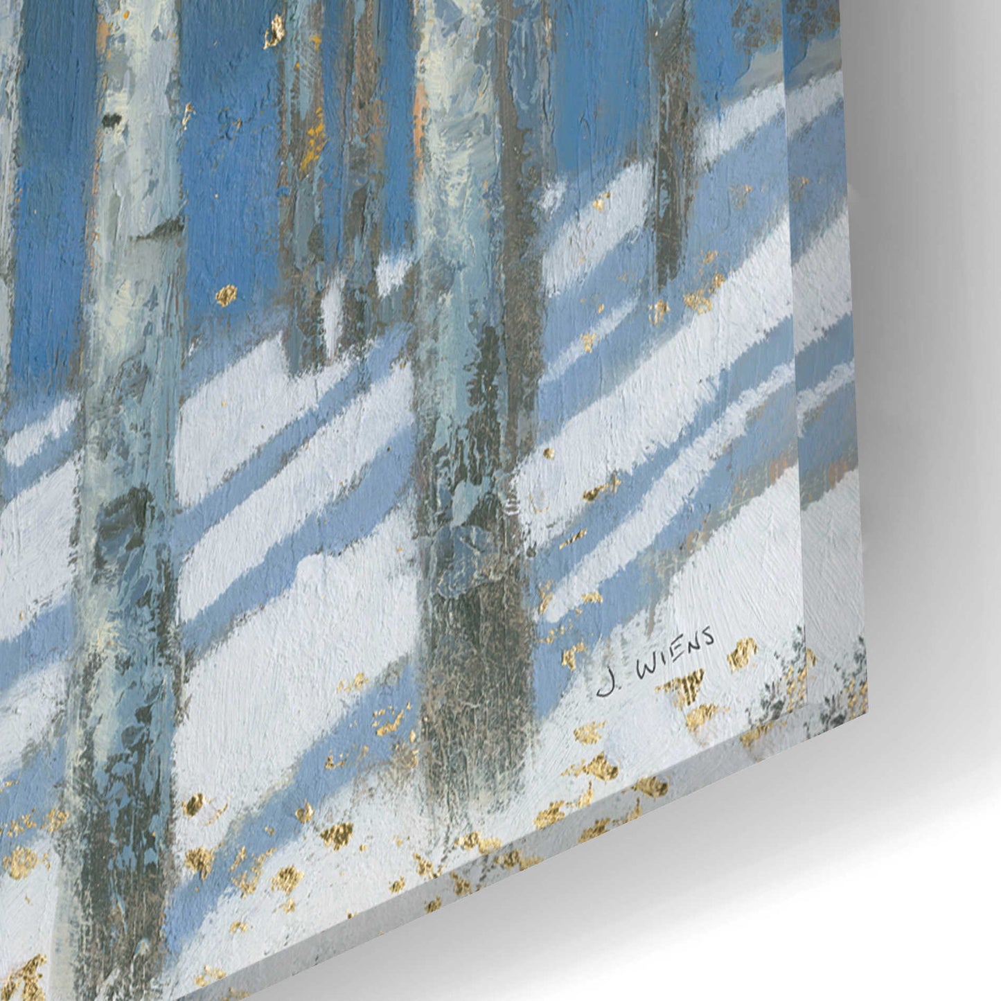 Epic Art 'Shimmering Birches' by James Wiens, Acrylic Glass Wall Art,24x16