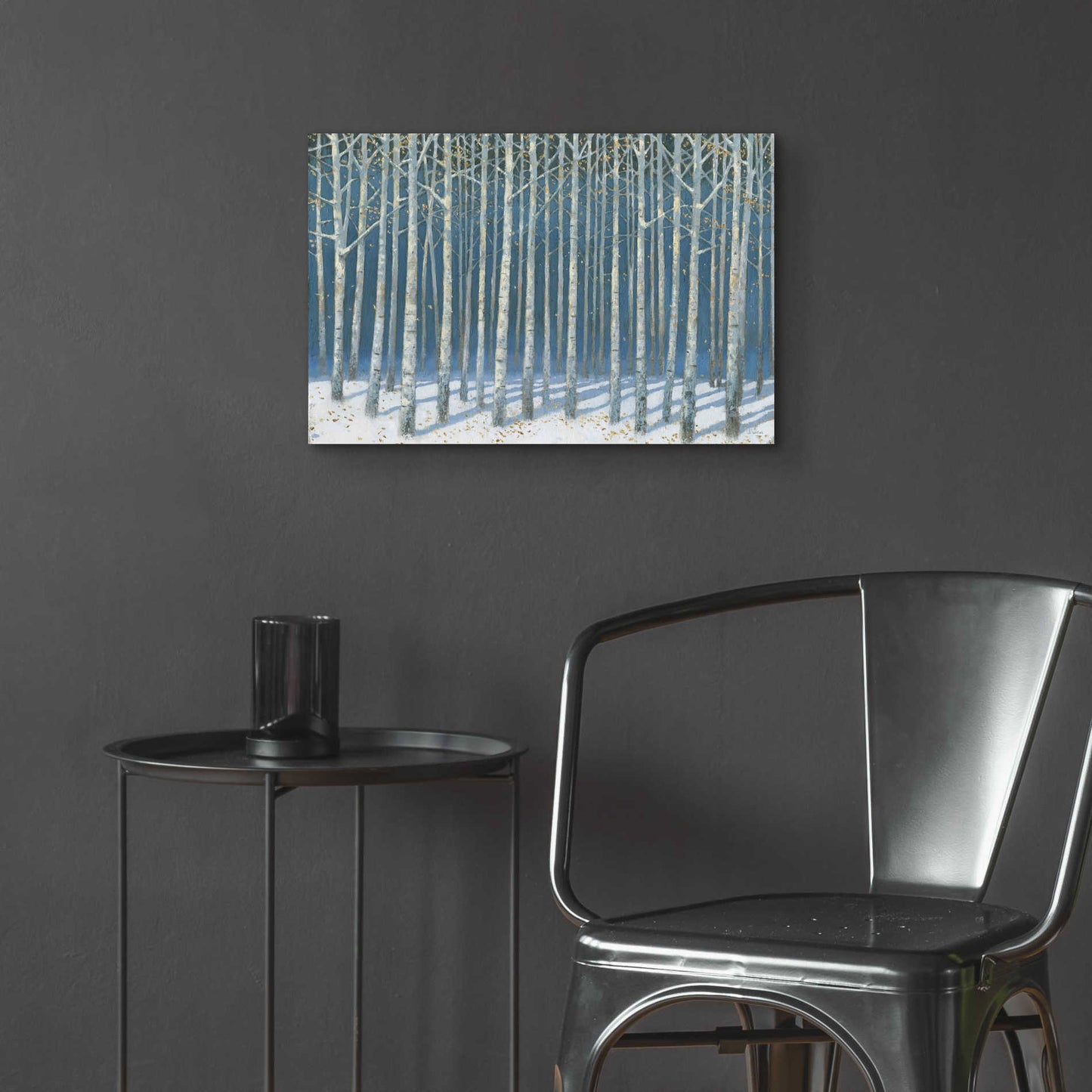 Epic Art 'Shimmering Birches' by James Wiens, Acrylic Glass Wall Art,24x16