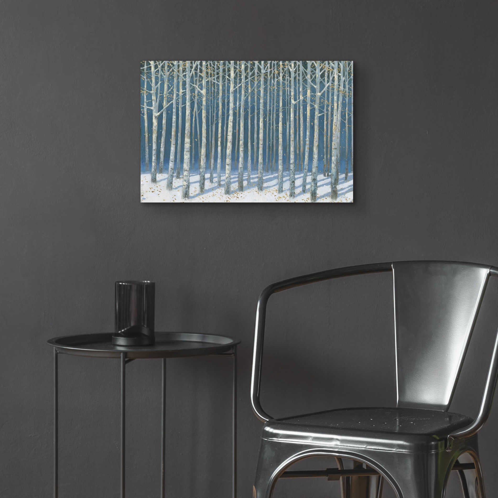 Epic Art 'Shimmering Birches' by James Wiens, Acrylic Glass Wall Art,24x16