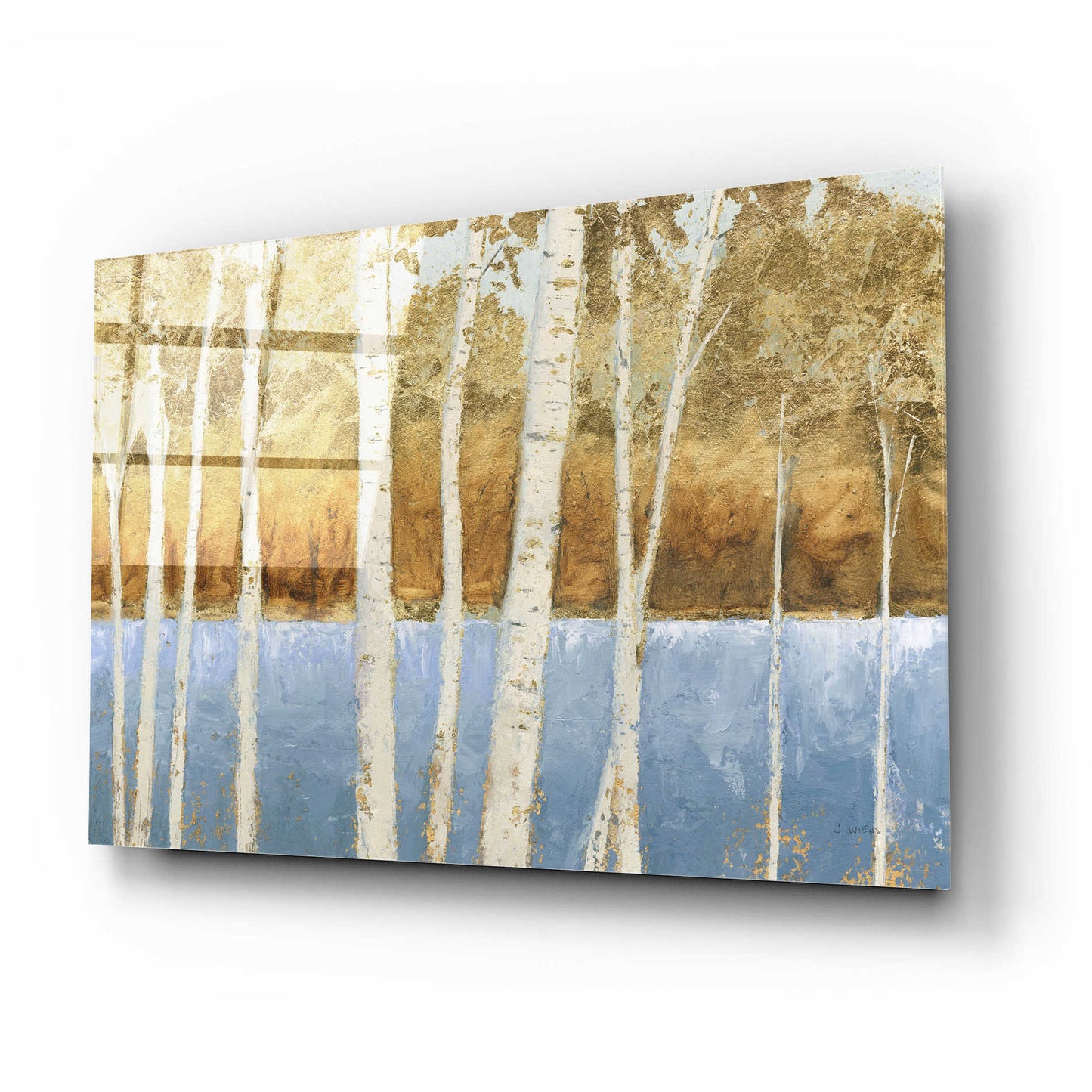 Epic Art 'Lakeside Birches' by James Wiens, Acrylic Glass Wall Art,24x16