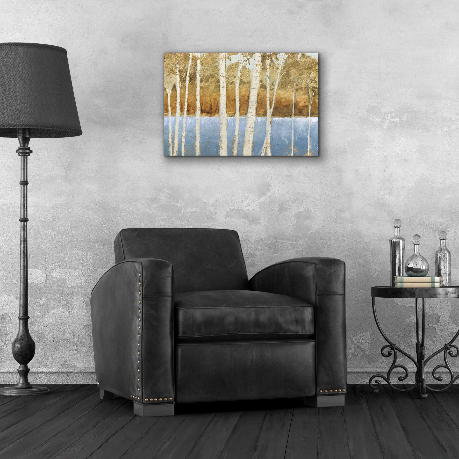 Epic Art 'Lakeside Birches' by James Wiens, Acrylic Glass Wall Art,24x16