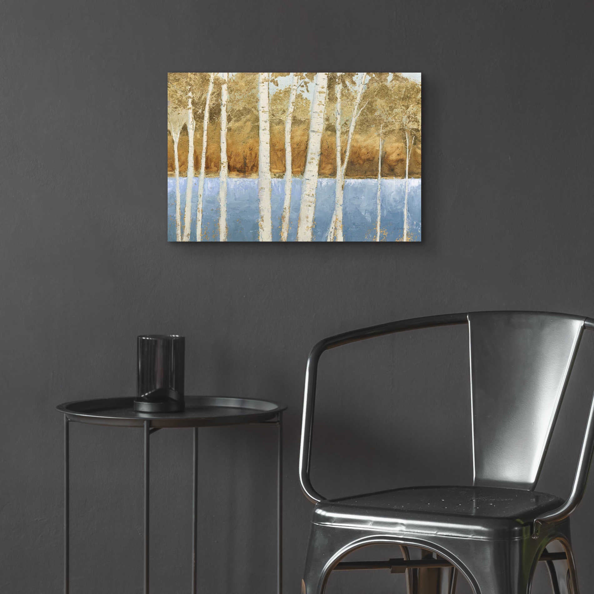 Epic Art 'Lakeside Birches' by James Wiens, Acrylic Glass Wall Art,24x16