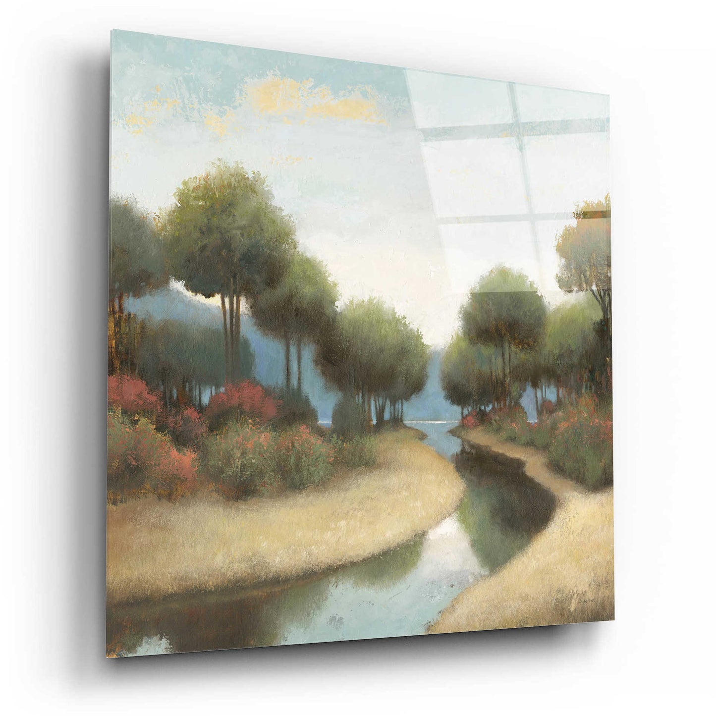 Epic Art 'By the Waterways I' by James Wiens, Acrylic Glass Wall Art,12x12