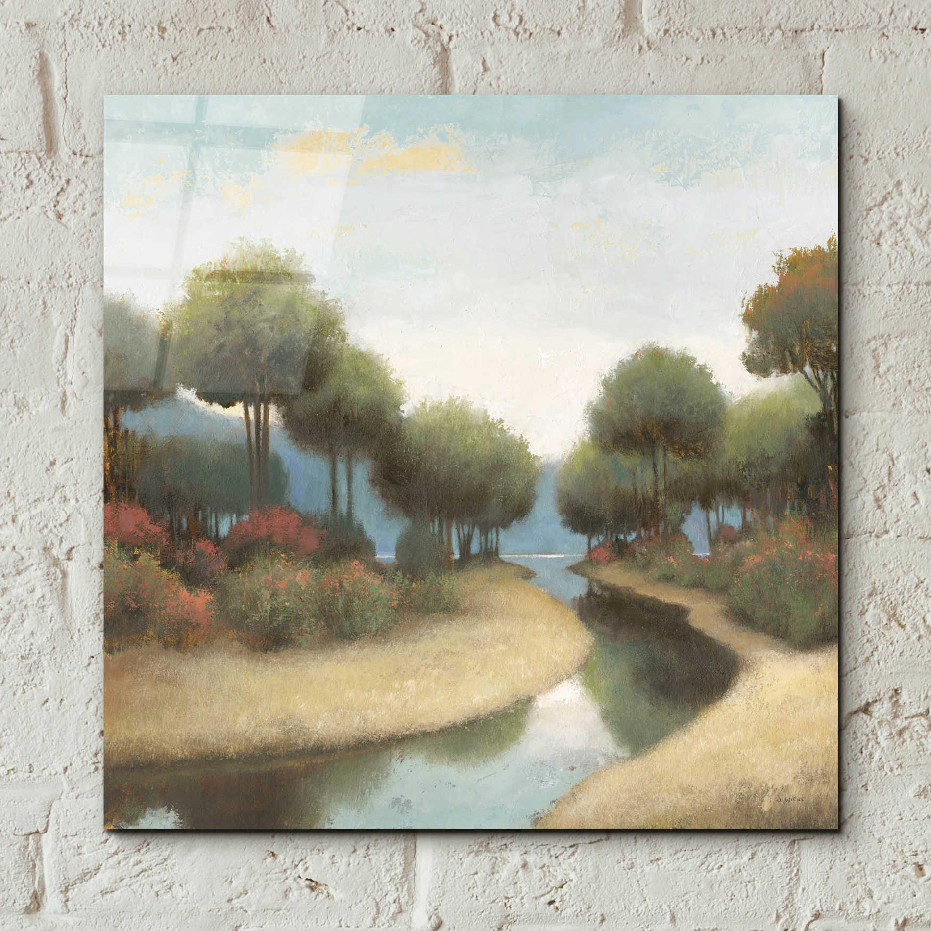 Epic Art 'By the Waterways I' by James Wiens, Acrylic Glass Wall Art,12x12