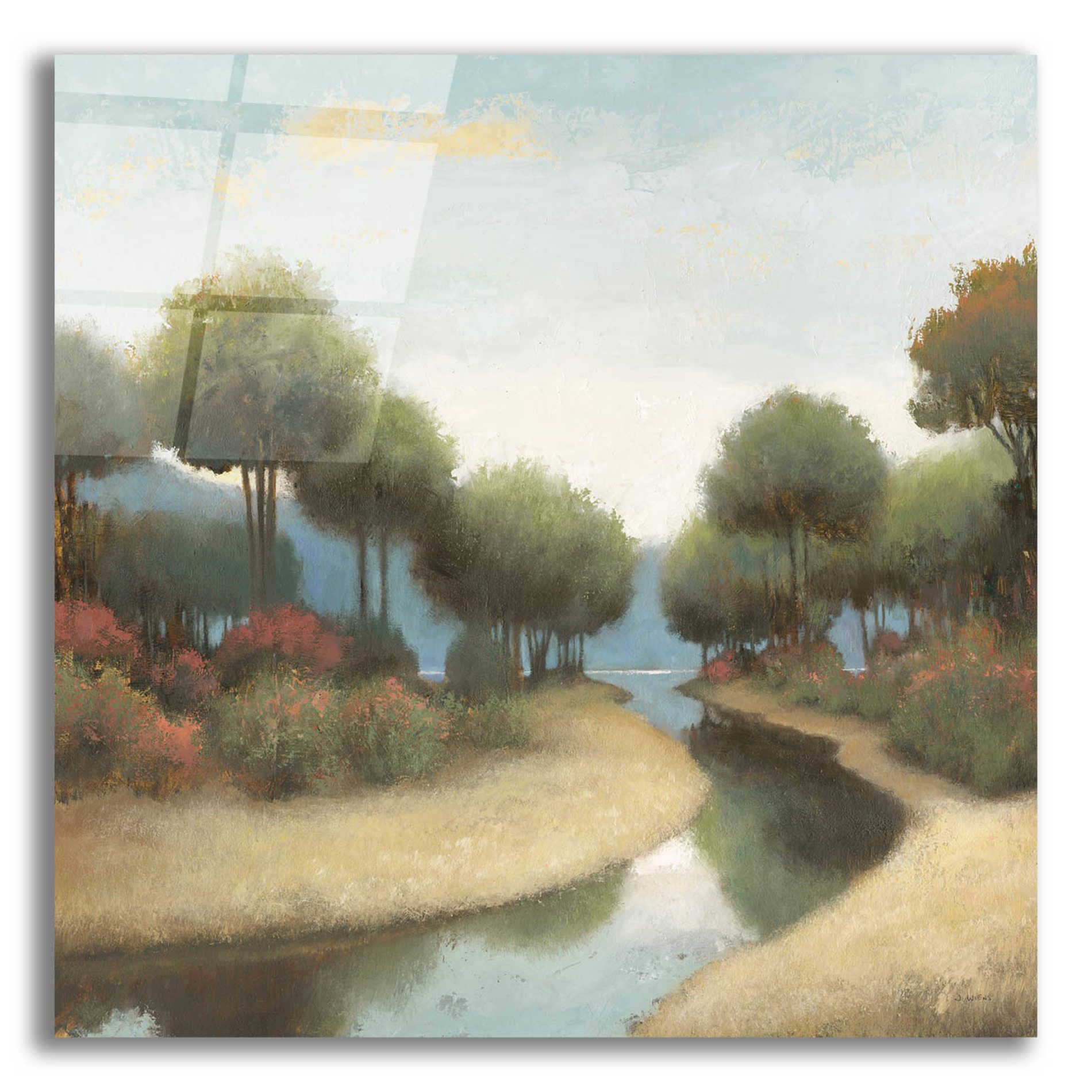 Epic Art 'By the Waterways I' by James Wiens, Acrylic Glass Wall Art,12x12