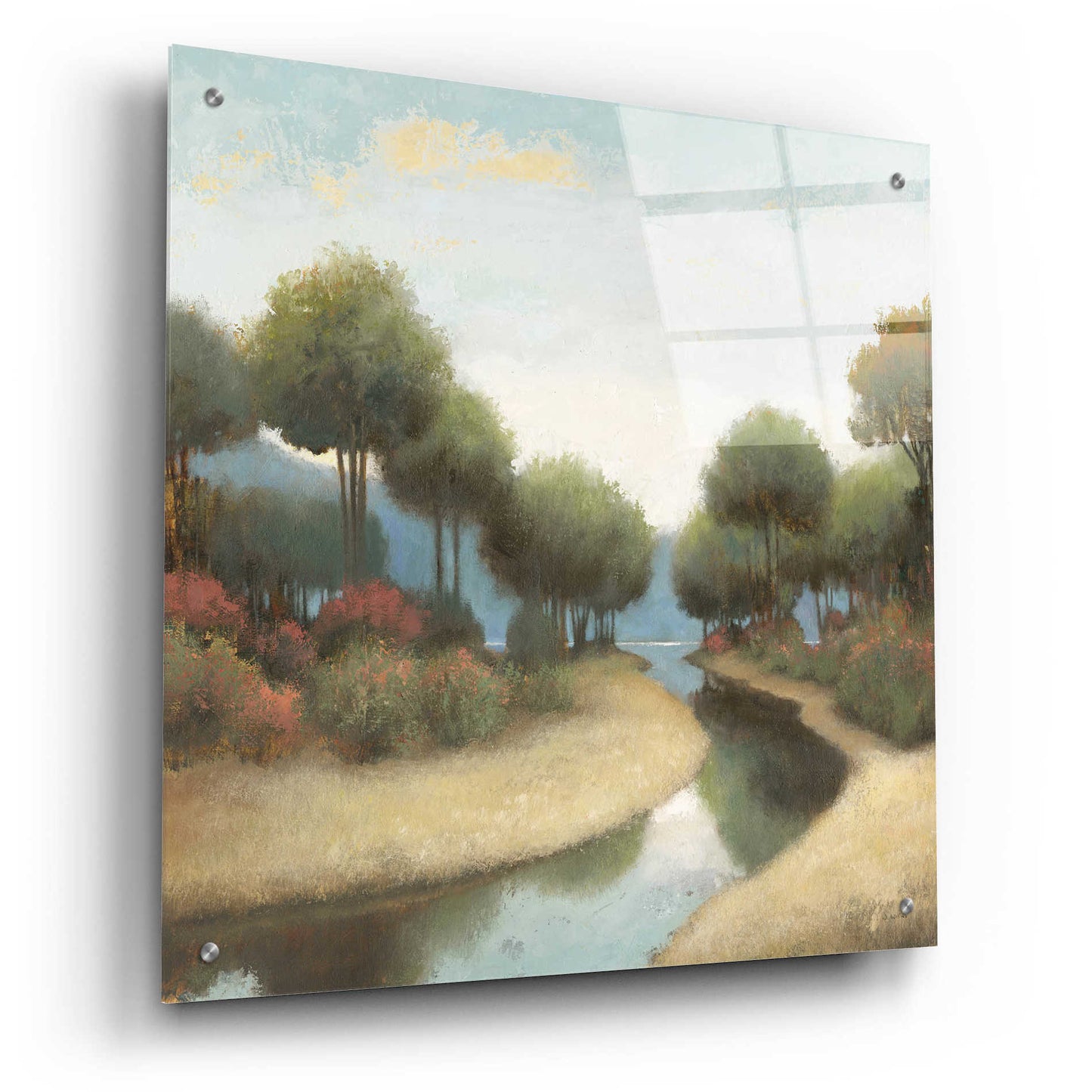 Epic Art 'By the Waterways I' by James Wiens, Acrylic Glass Wall Art,24x24