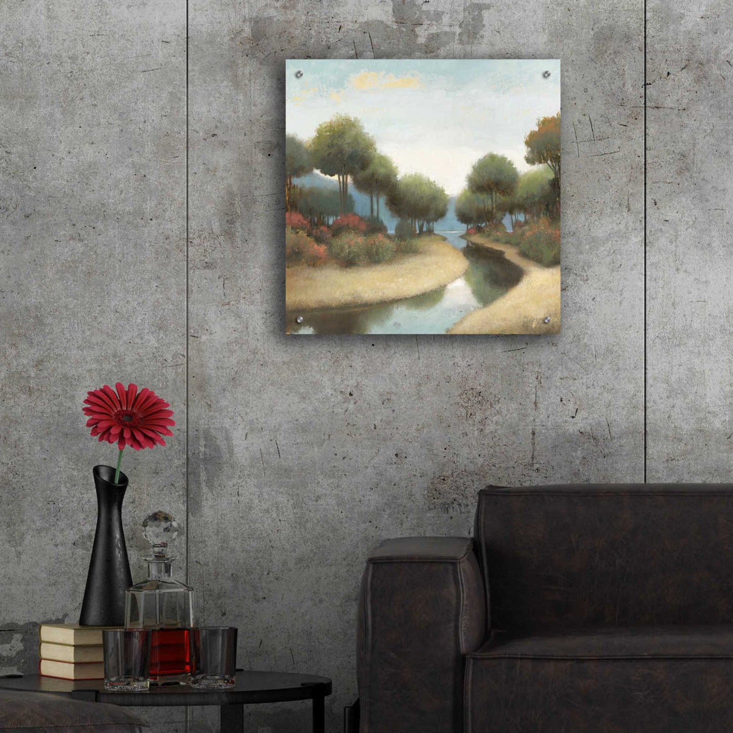 Epic Art 'By the Waterways I' by James Wiens, Acrylic Glass Wall Art,24x24