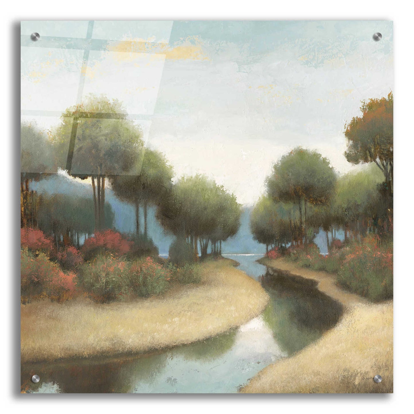 Epic Art 'By the Waterways I' by James Wiens, Acrylic Glass Wall Art,24x24