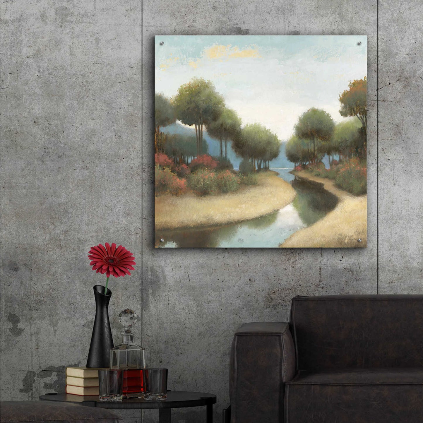 Epic Art 'By the Waterways I' by James Wiens, Acrylic Glass Wall Art,36x36