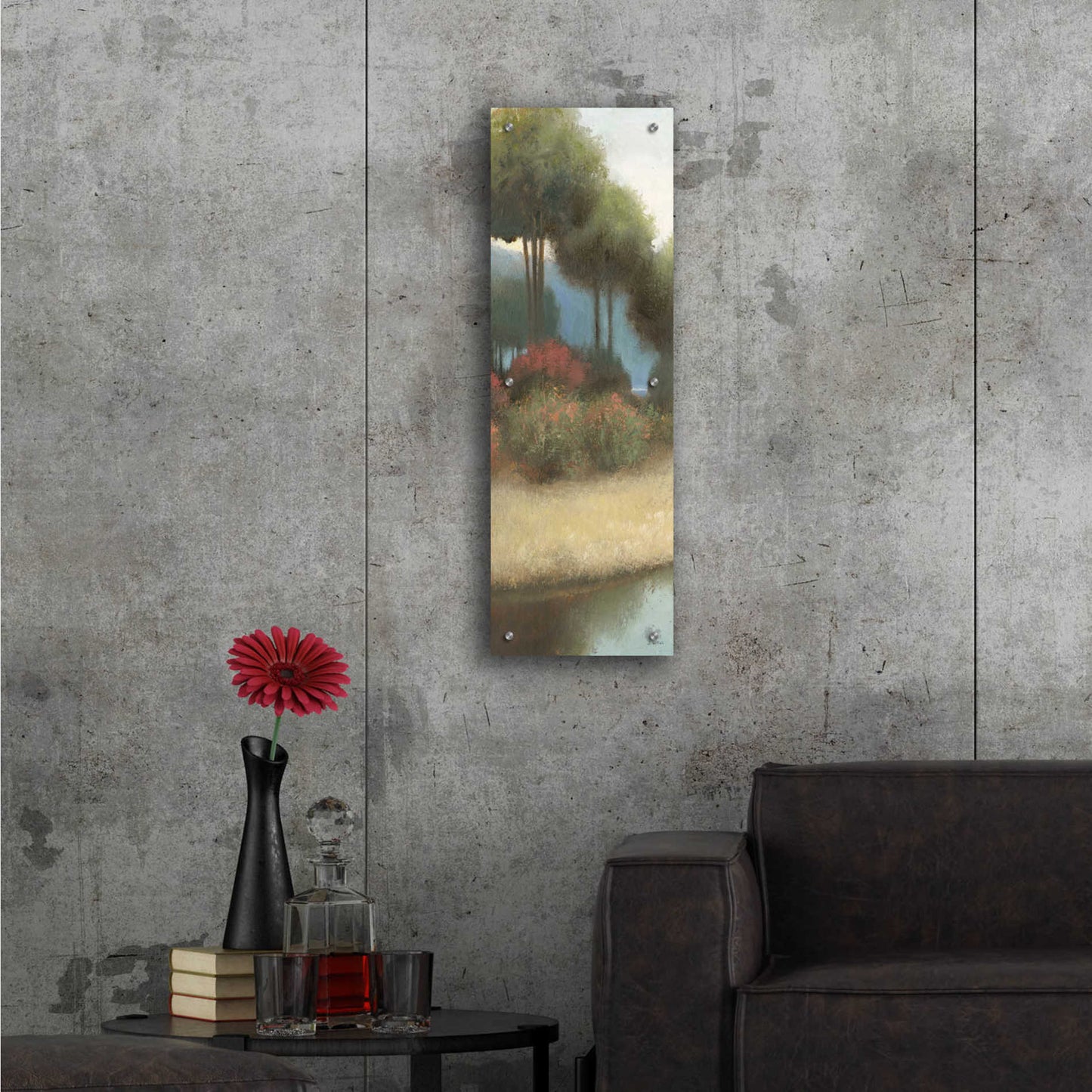 Epic Art 'By the Waterways Portrait I' by James Wiens, Acrylic Glass Wall Art,12x36