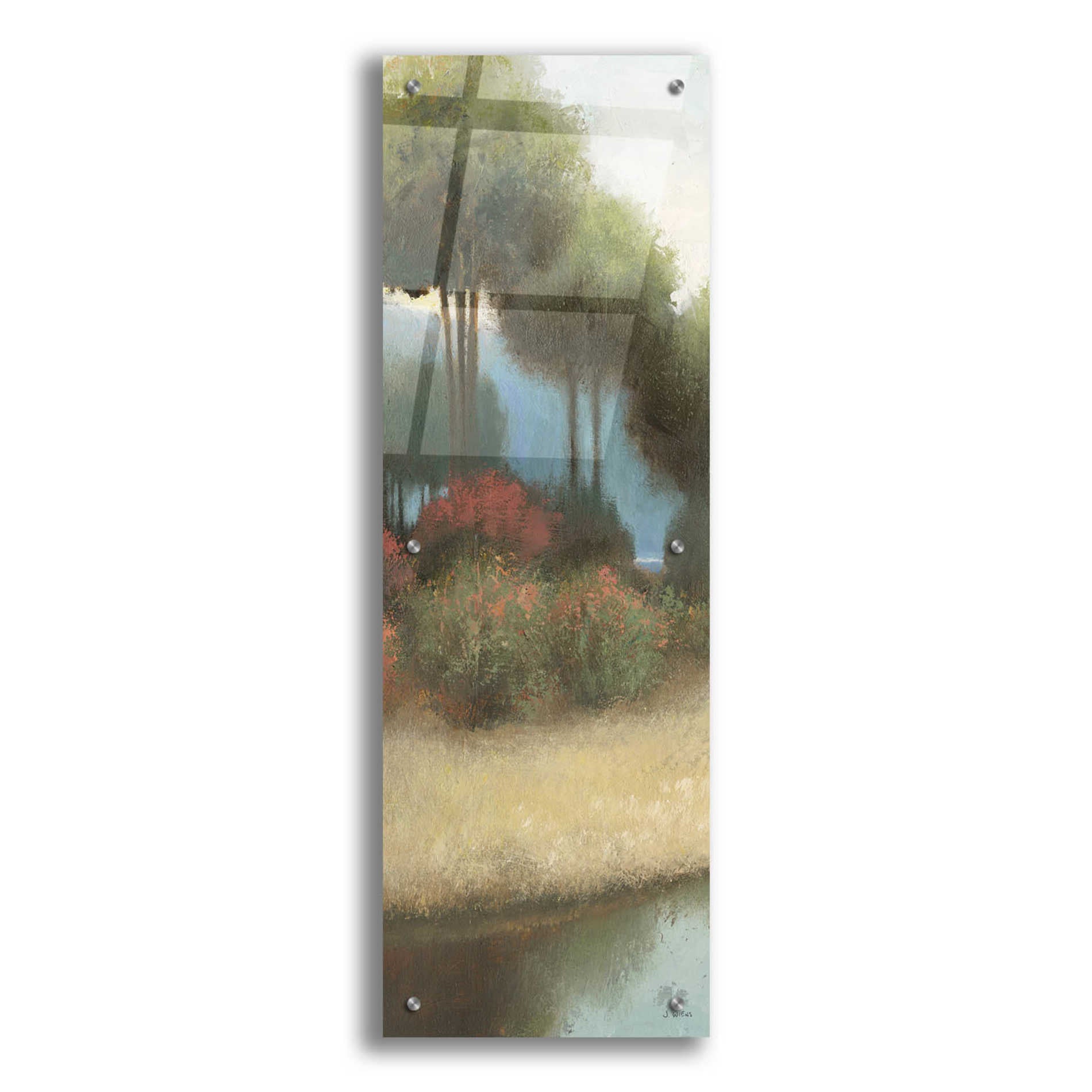 Epic Art 'By the Waterways Portrait I' by James Wiens, Acrylic Glass Wall Art,12x36