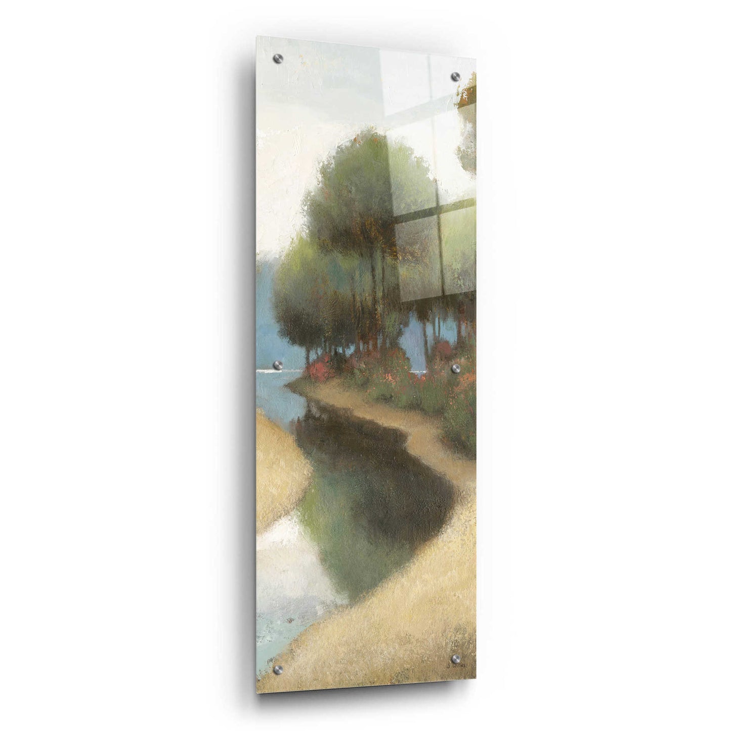 Epic Art 'By the Waterways Portrait II' by James Wiens, Acrylic Glass Wall Art,12x36