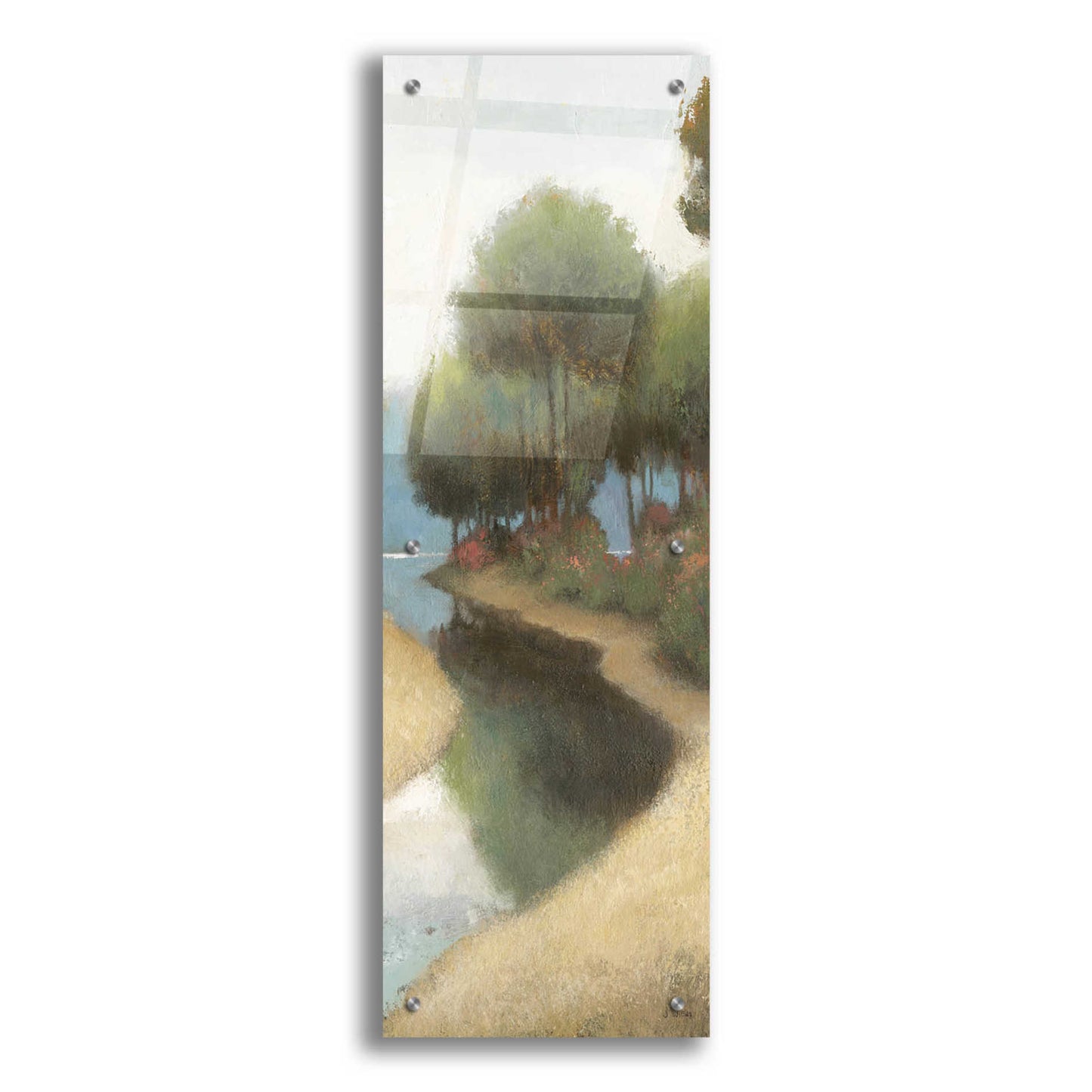 Epic Art 'By the Waterways Portrait II' by James Wiens, Acrylic Glass Wall Art,12x36