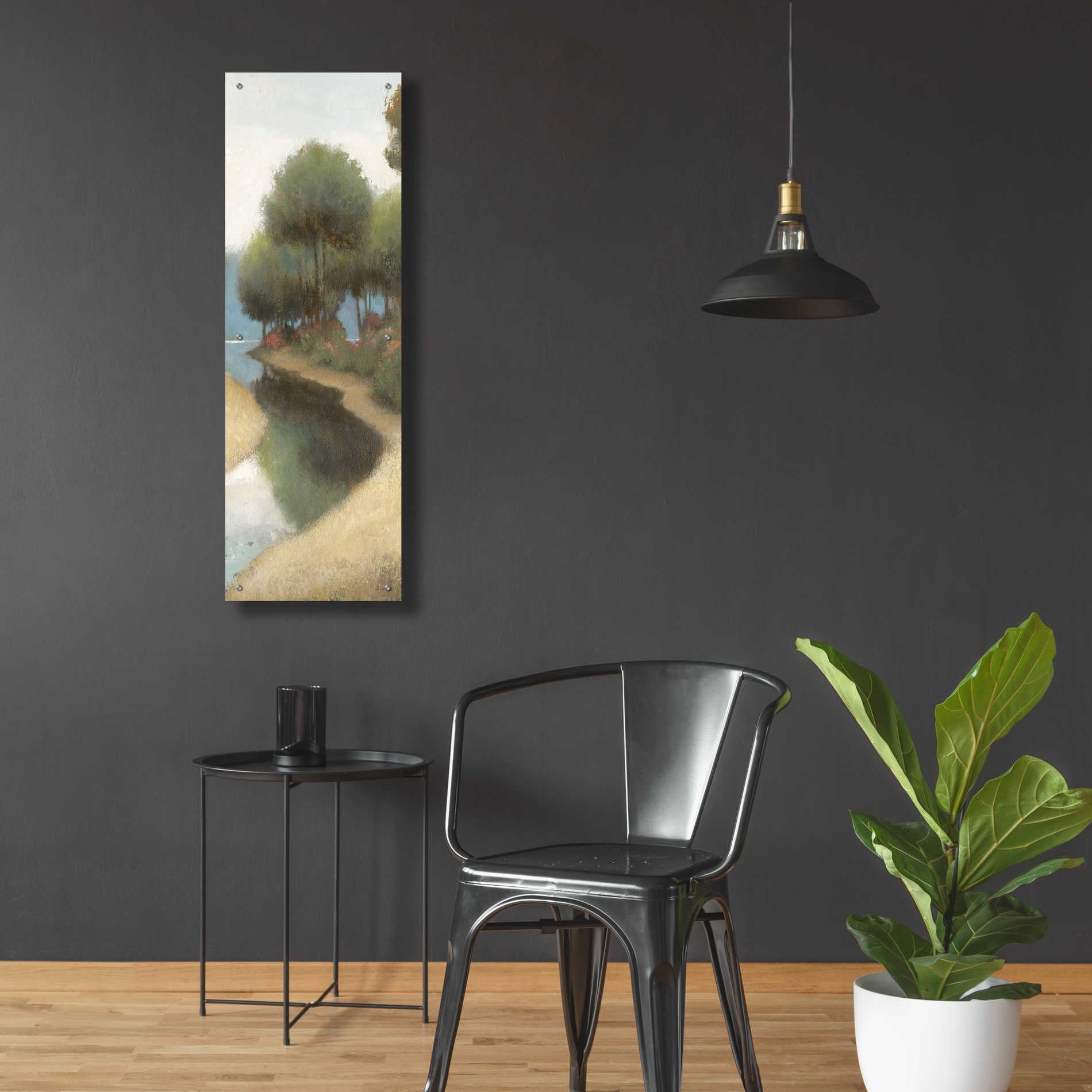 Epic Art 'By the Waterways Portrait II' by James Wiens, Acrylic Glass Wall Art,16x48