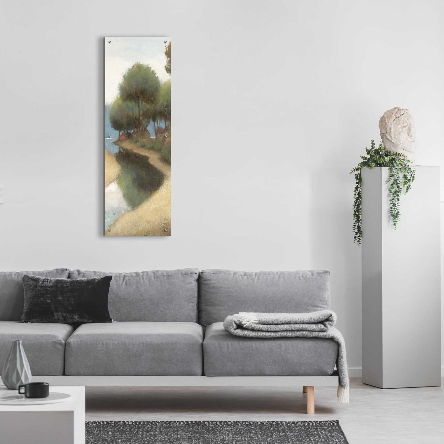 Epic Art 'By the Waterways Portrait II' by James Wiens, Acrylic Glass Wall Art,16x48