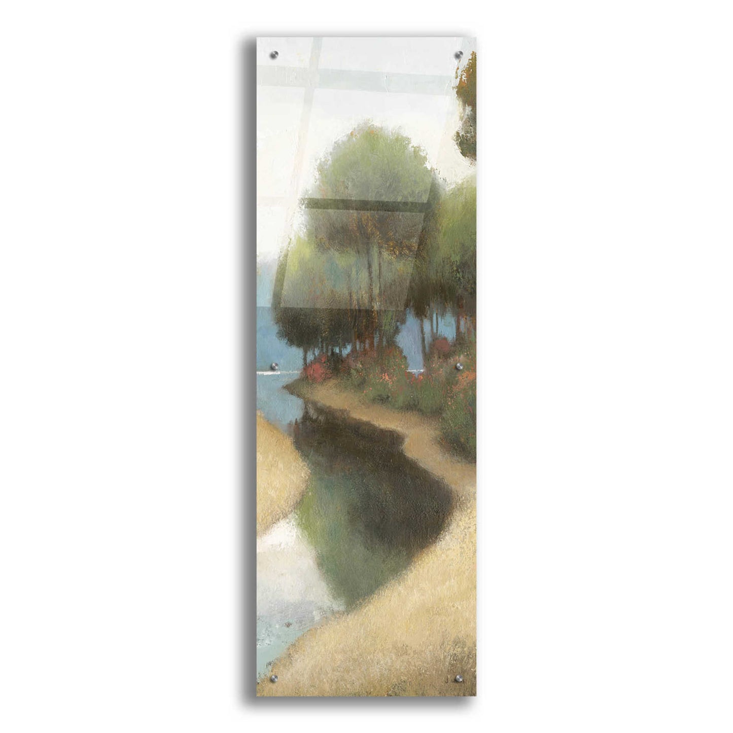 Epic Art 'By the Waterways Portrait II' by James Wiens, Acrylic Glass Wall Art,16x48