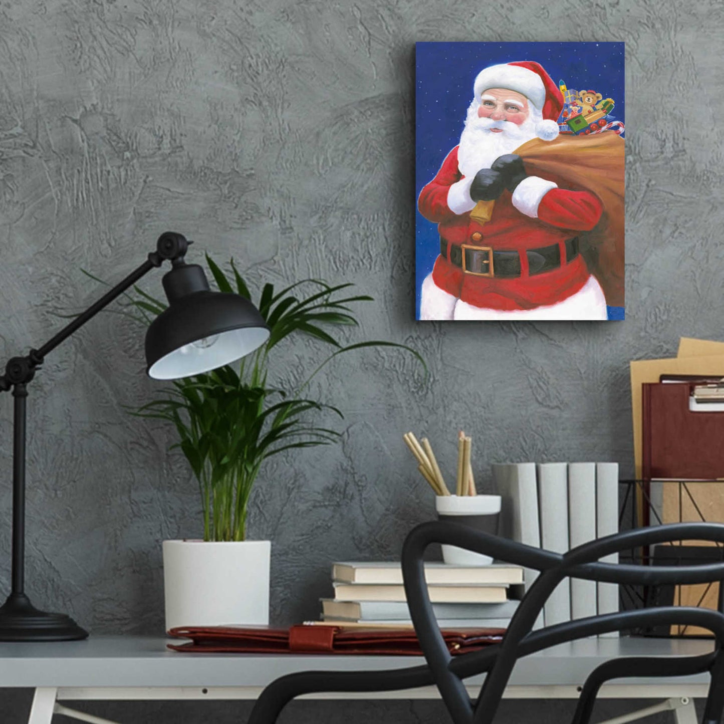 Epic Art 'James Santa' by James Wiens, Acrylic Glass Wall Art,12x16