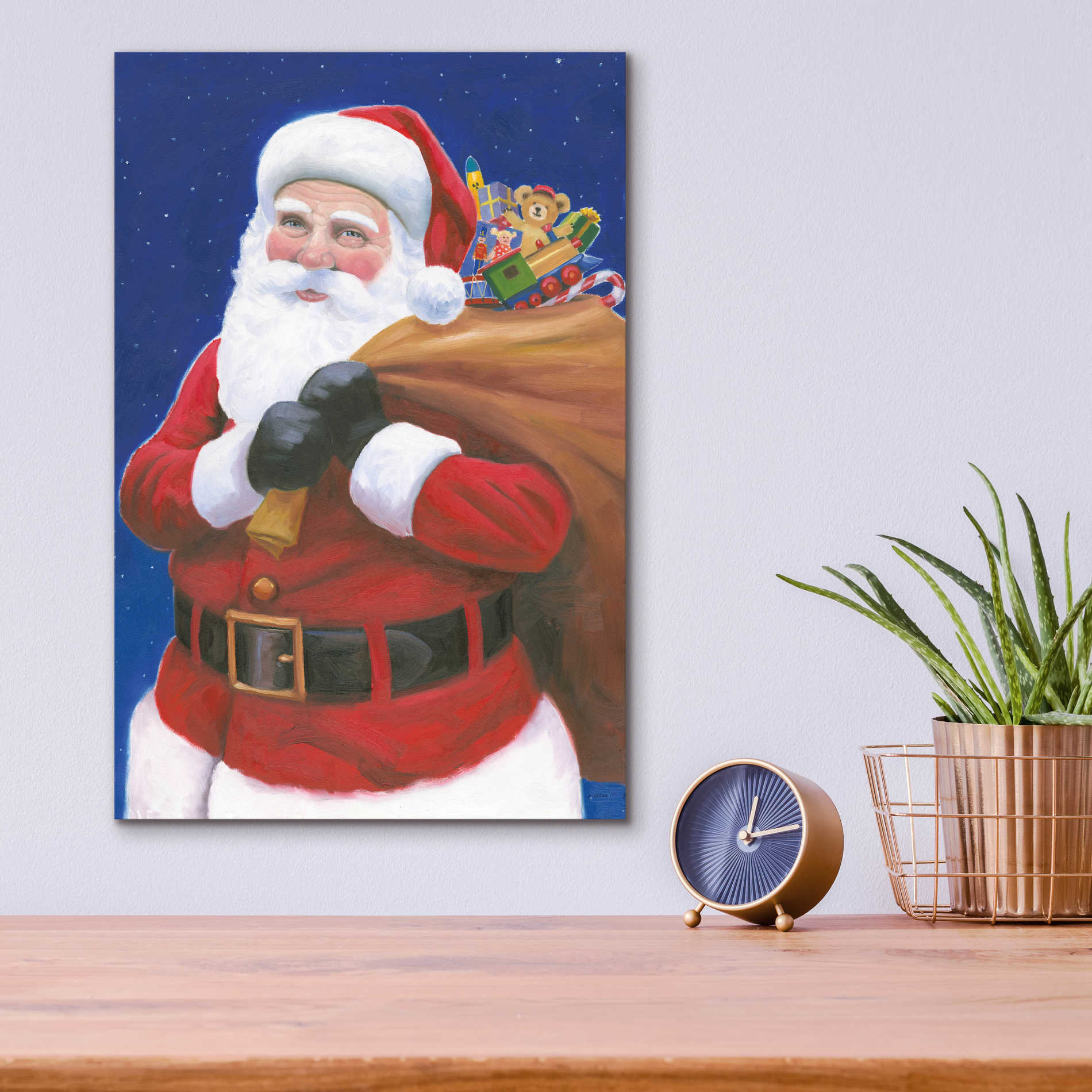 Epic Art 'James Santa' by James Wiens, Acrylic Glass Wall Art,12x16